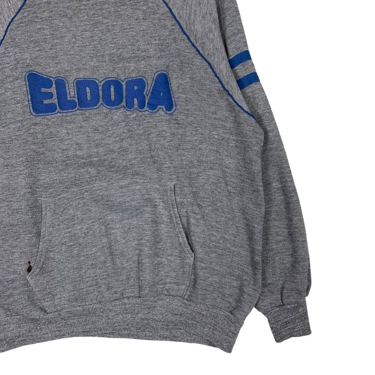Japanese Brand 80’s ELDORA Big Logo Pullover Hoodies Sweatshirt #1243-C56 Size US L / EU 52-54 / 3 - 4 Thumbnail