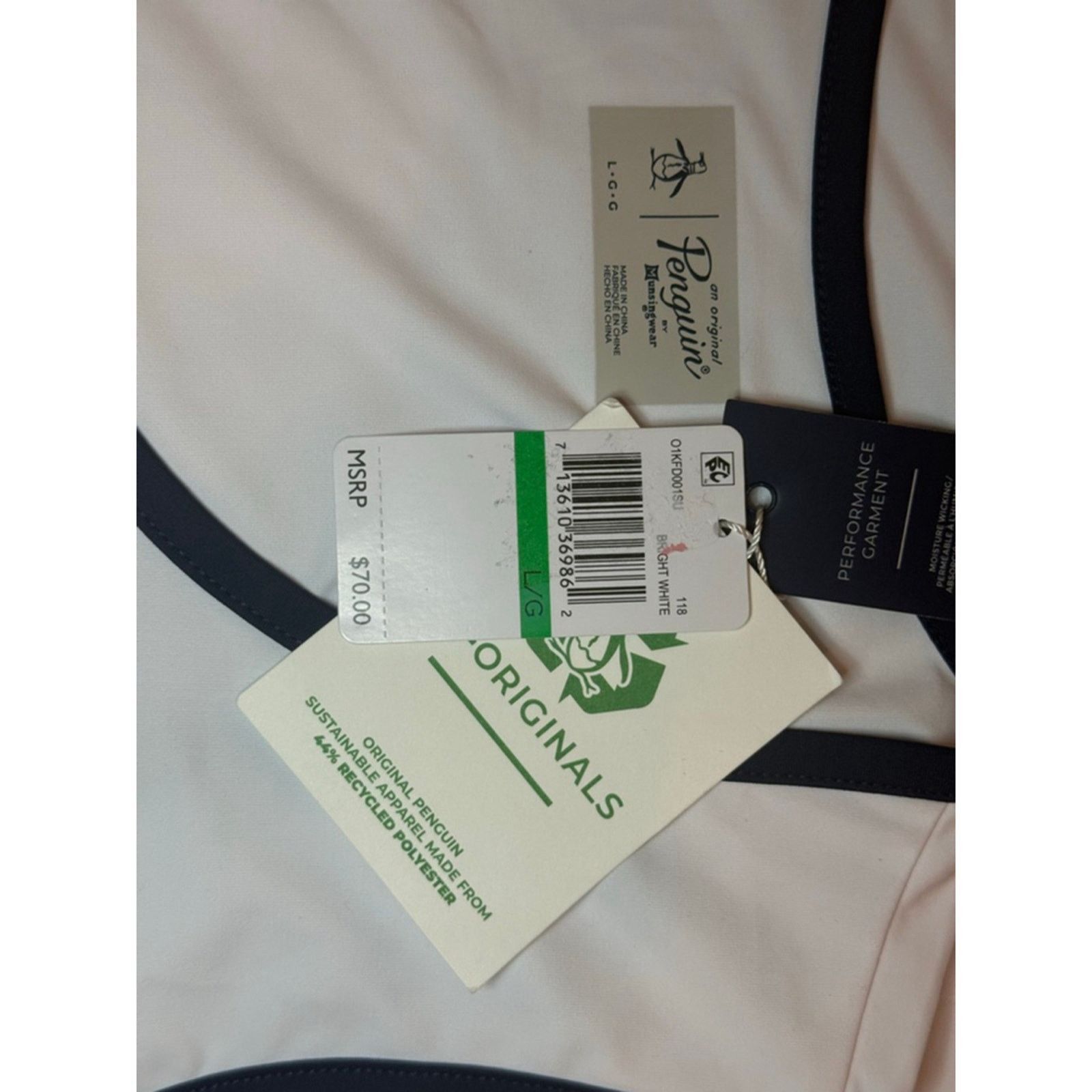 Original Penguin Penguin Women’s white Tank top Size L - tennis or Golf Size L / US 10 / IT 46 - 7 Thumbnail