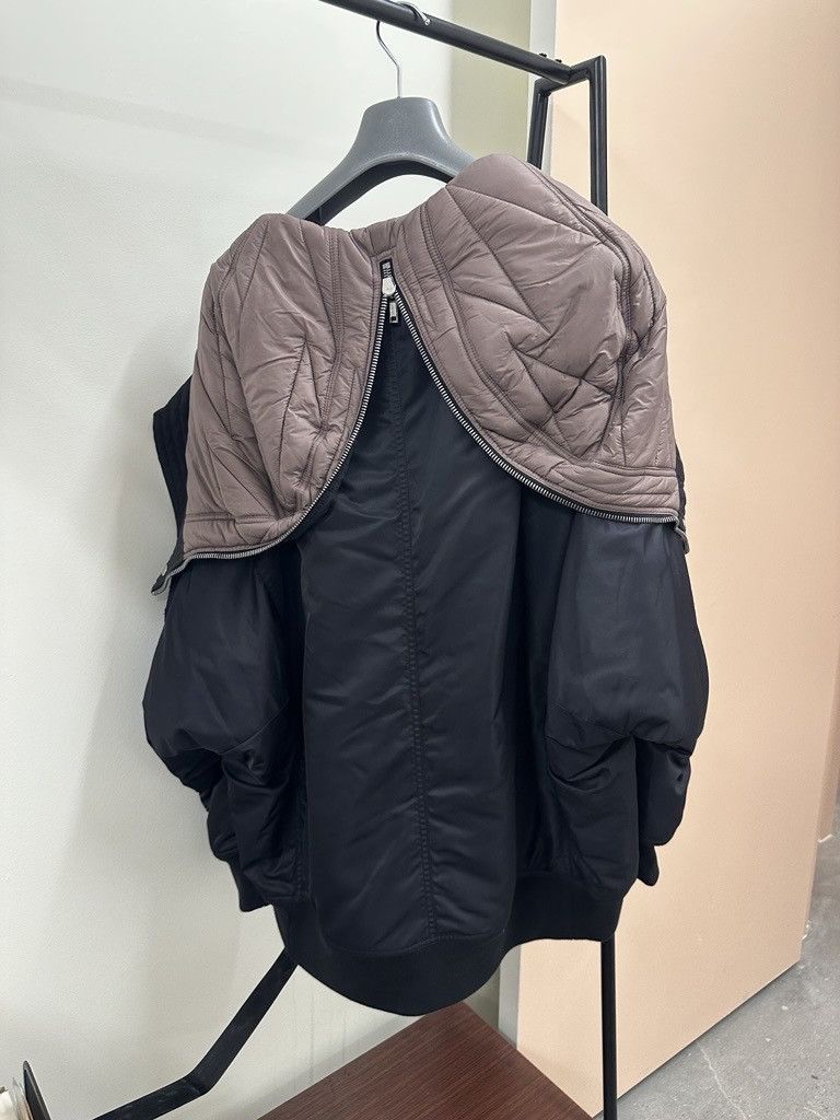 Rick Owens Drkshdw Hooded Long Bomber in Black Size US M / EU 48-50 / 2 - 2 Thumbnail