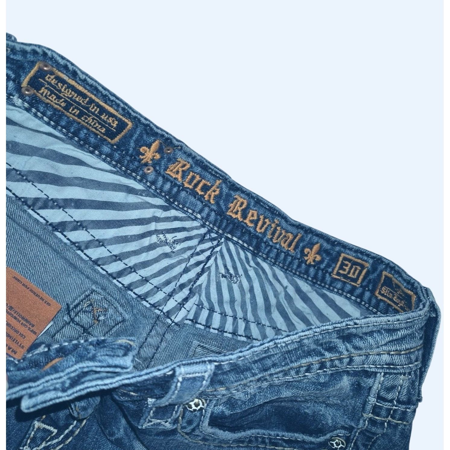 Rock Revival Rock Revival Distressed Relaxed Fit Jeans Size 10 Medium Was Size 32" / US 10 / IT 46 - 5 Thumbnail