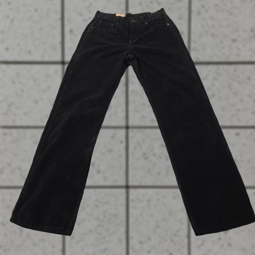 Levi's Levi's Jeans Womens 27 Corduroy 5 Pocket High Rise Dark Black Denim Pants Size 27" / US 4 / IT 40 - 1 Thumbnail