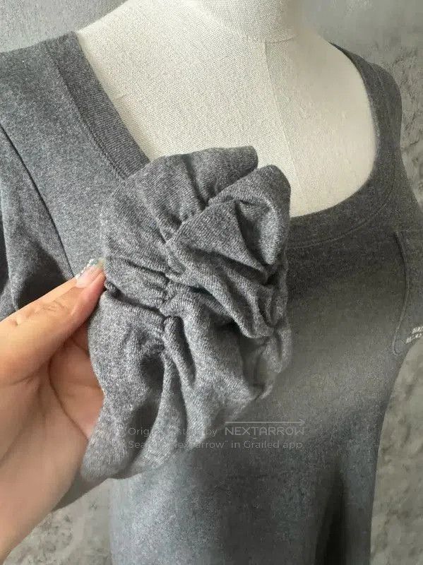 Burberry Burberry Gray Cotton Long Sleeve Dress. Size M / US 6-8 / IT 42-44 - 5 Thumbnail