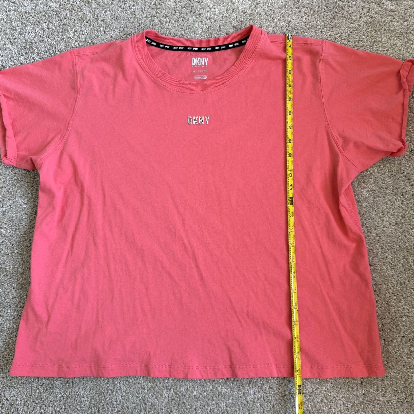 DKNY DKNY Sport Shirt Womens XL Pink Cotton Relaxed Fit Logo Tee Crewneck Size XL / US 12-14 / IT 48-50 - 6 Thumbnail