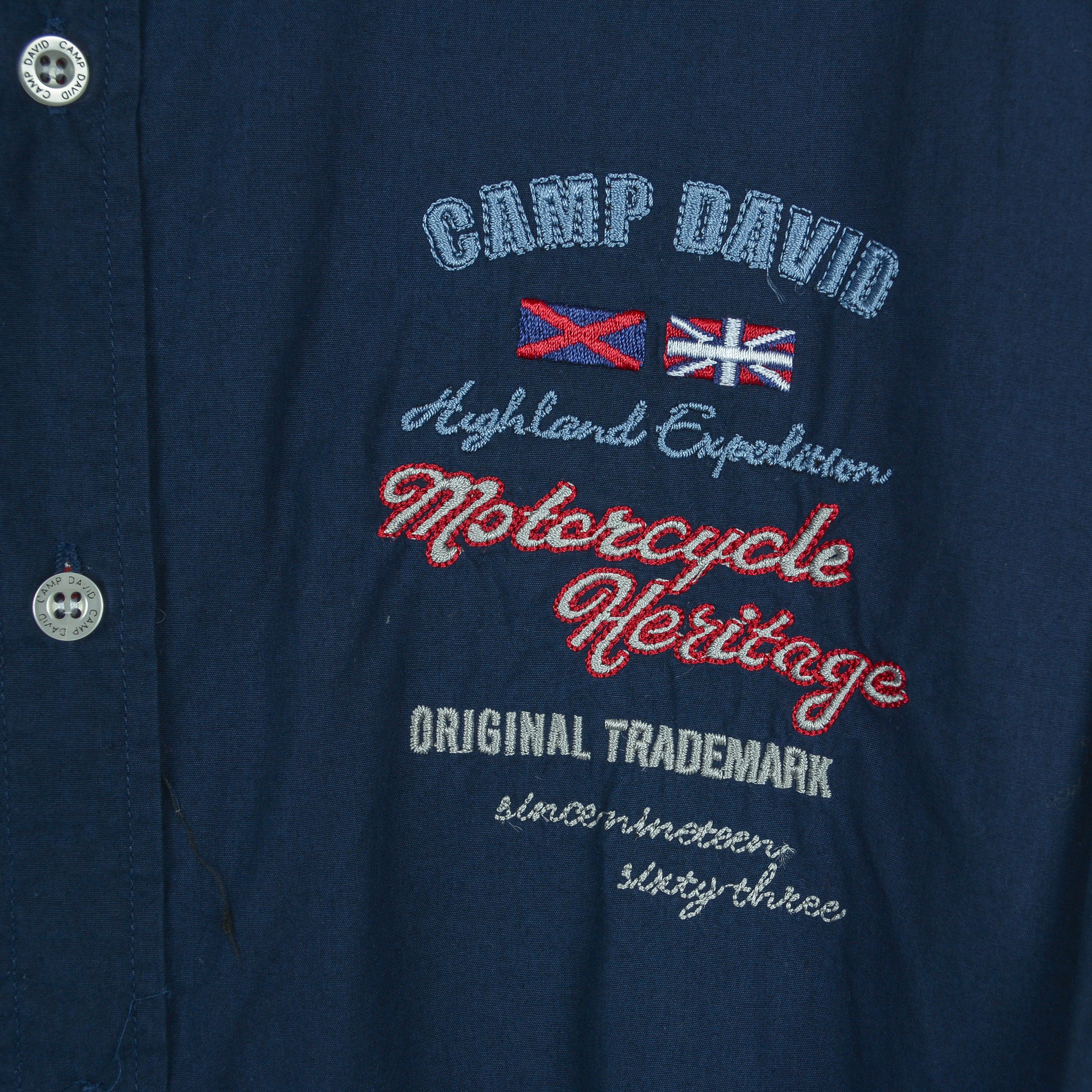 Camp David Shirt Muscle Fit High Quality Casual Button Up Cotton Navy Size US M / EU 48-50 / 2 - 3 Thumbnail