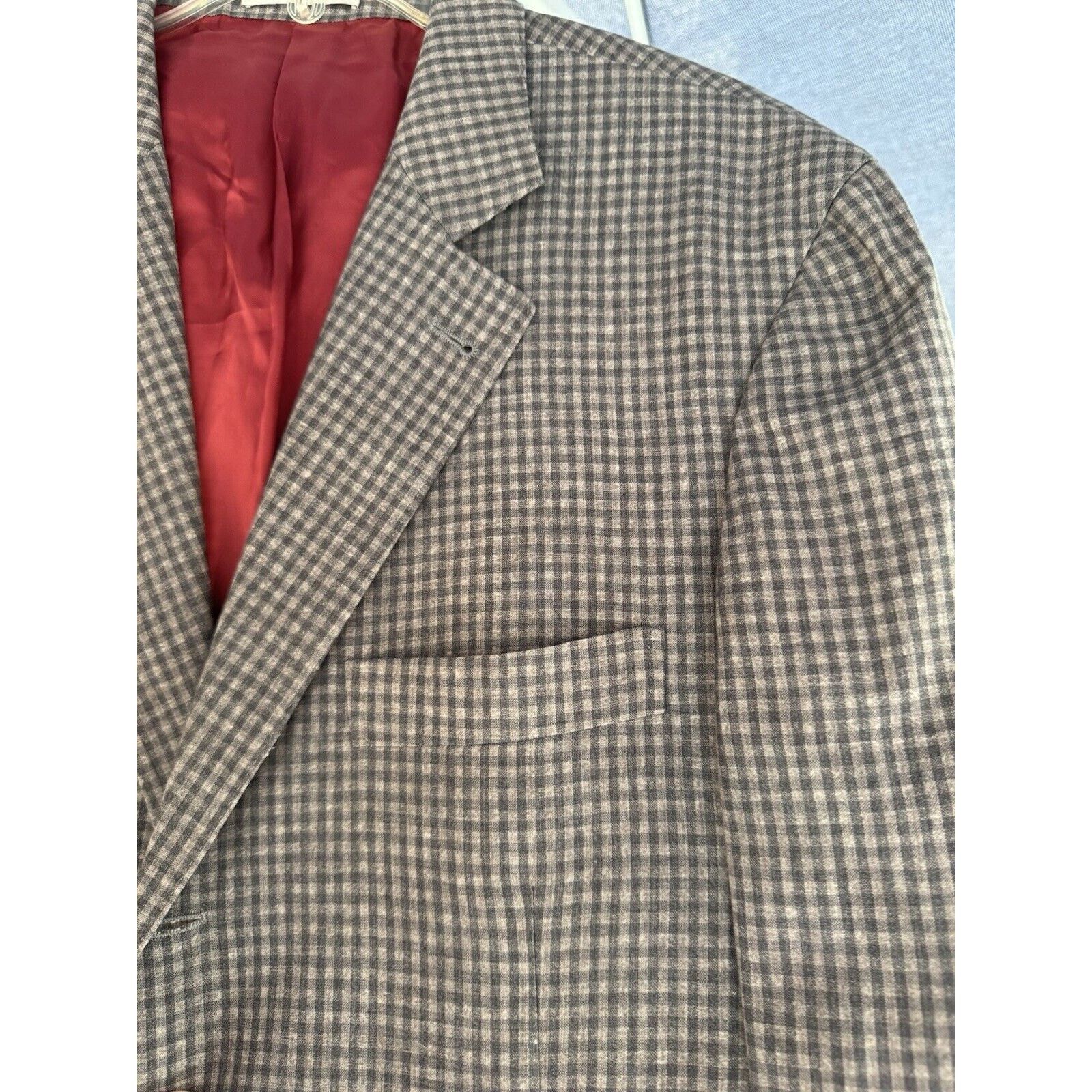 Brunello Cucinelli Brunello Cucinelli Linen Wool Silk Gingham blazer 52/42 Size 42R - 5 Thumbnail