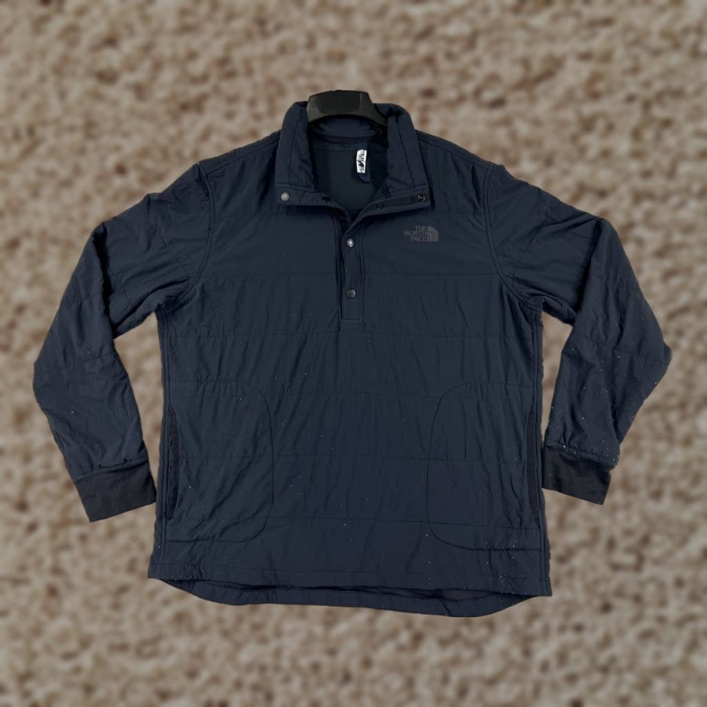 The North Face The North Face Sweater Mens XL Black 1/4 Button Pocket Polyester Knit Mock Neck Pullover Size US XL / EU 56 / 4 - 1 Thumbnail
