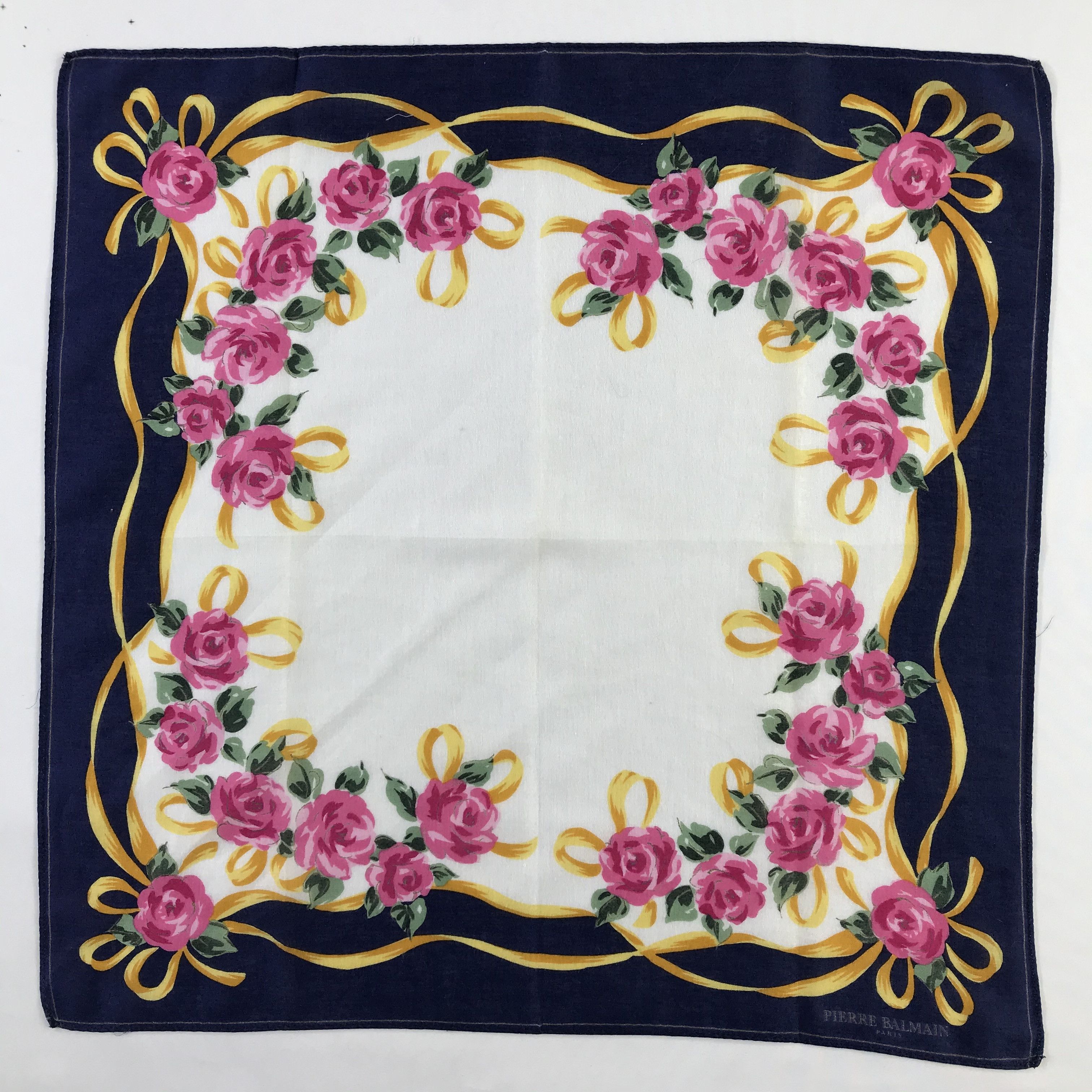 Pierre Balmain × Vintage Pierre Balmain Bandana / Handkerchief / Neckerchief - S689 Size ONE SIZE - 1 Thumbnail