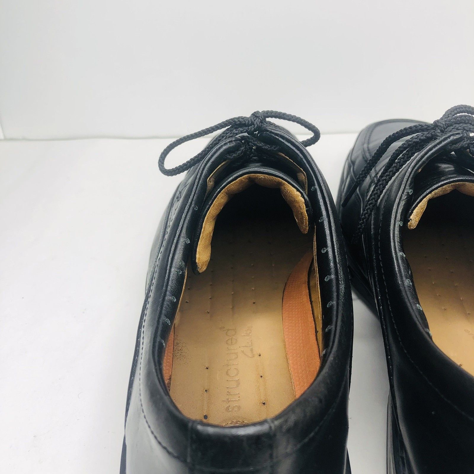 Clarks Clark Unstructured Black Leather Mens Shoes 12W career Size US 12 / EU 45 - 5 Thumbnail