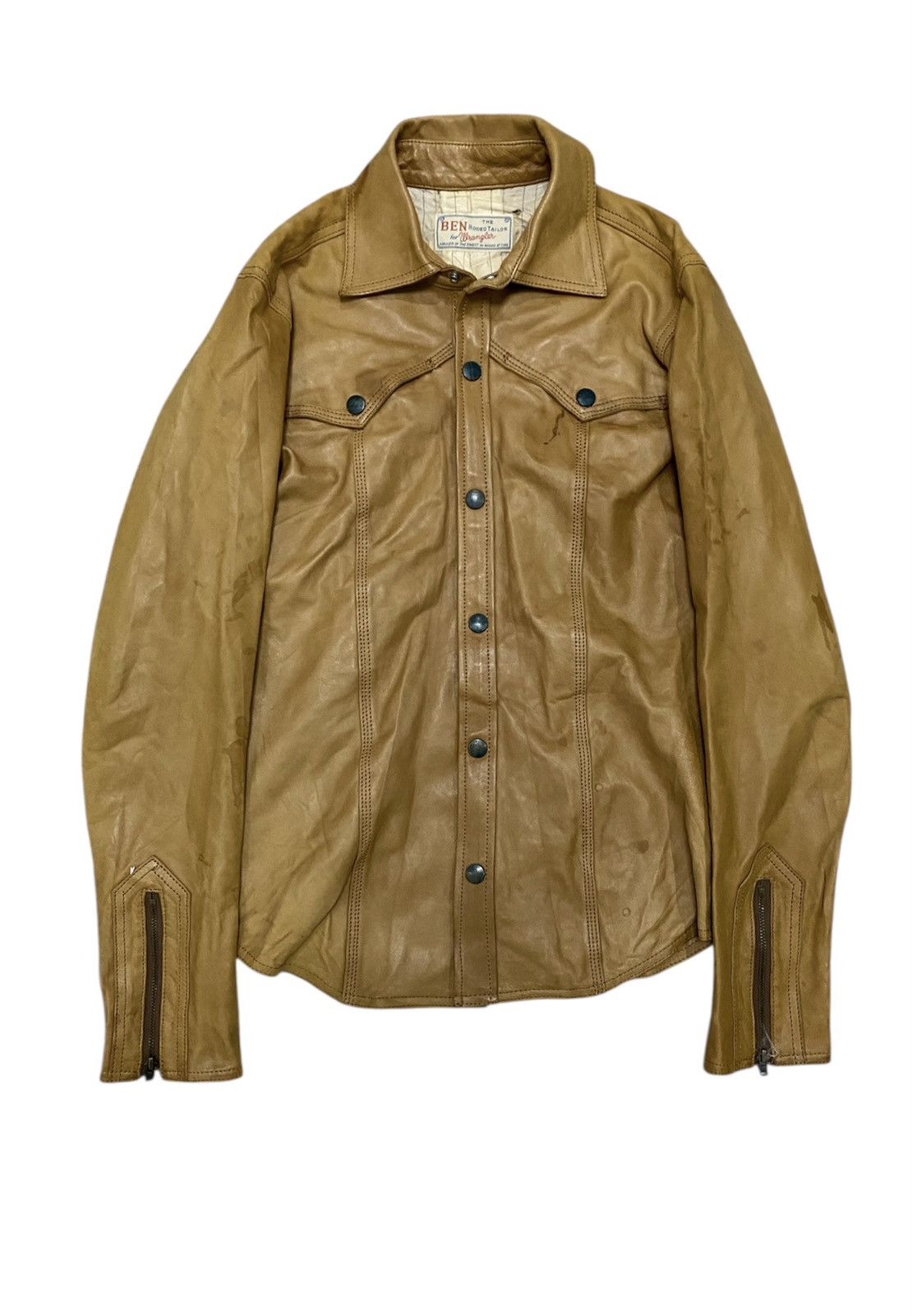 Isamu Katayama Backlash 2000s Wrangler X Men Bigi leather Sheepskin button up Size US M / EU 48-50 / 2 - 1 Thumbnail