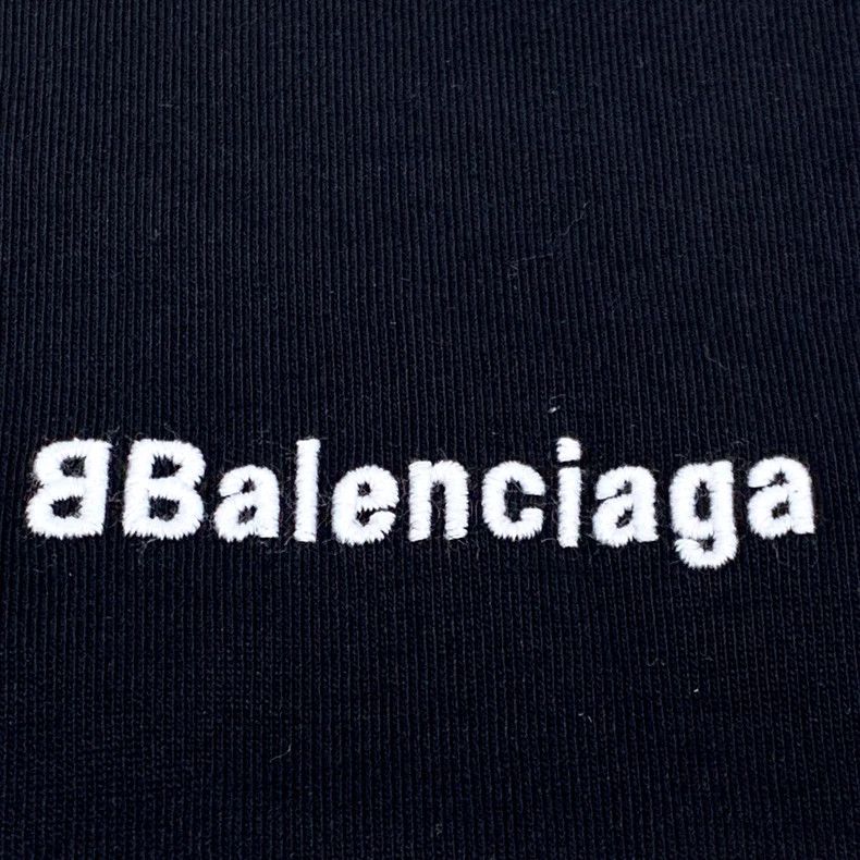 Balenciaga Balenciaga Black logo monogrammed embroidered cotton crew Size US S / EU 44-46 / 1 - 5 Thumbnail