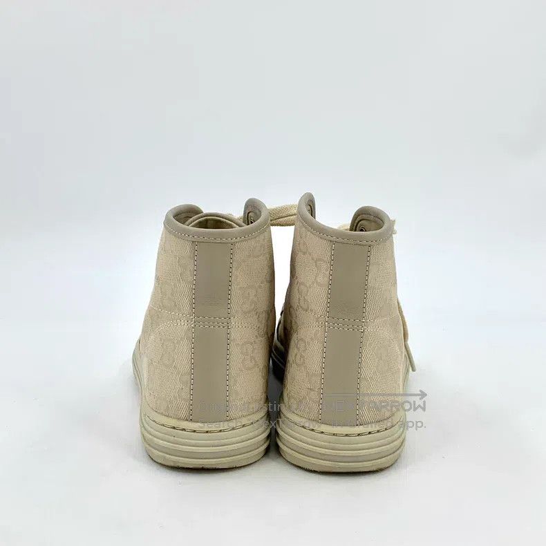 Gucci Gucci Brown logo old flower lacing casual high-top shoes b Size US 4 / IT 34 - 4 Thumbnail
