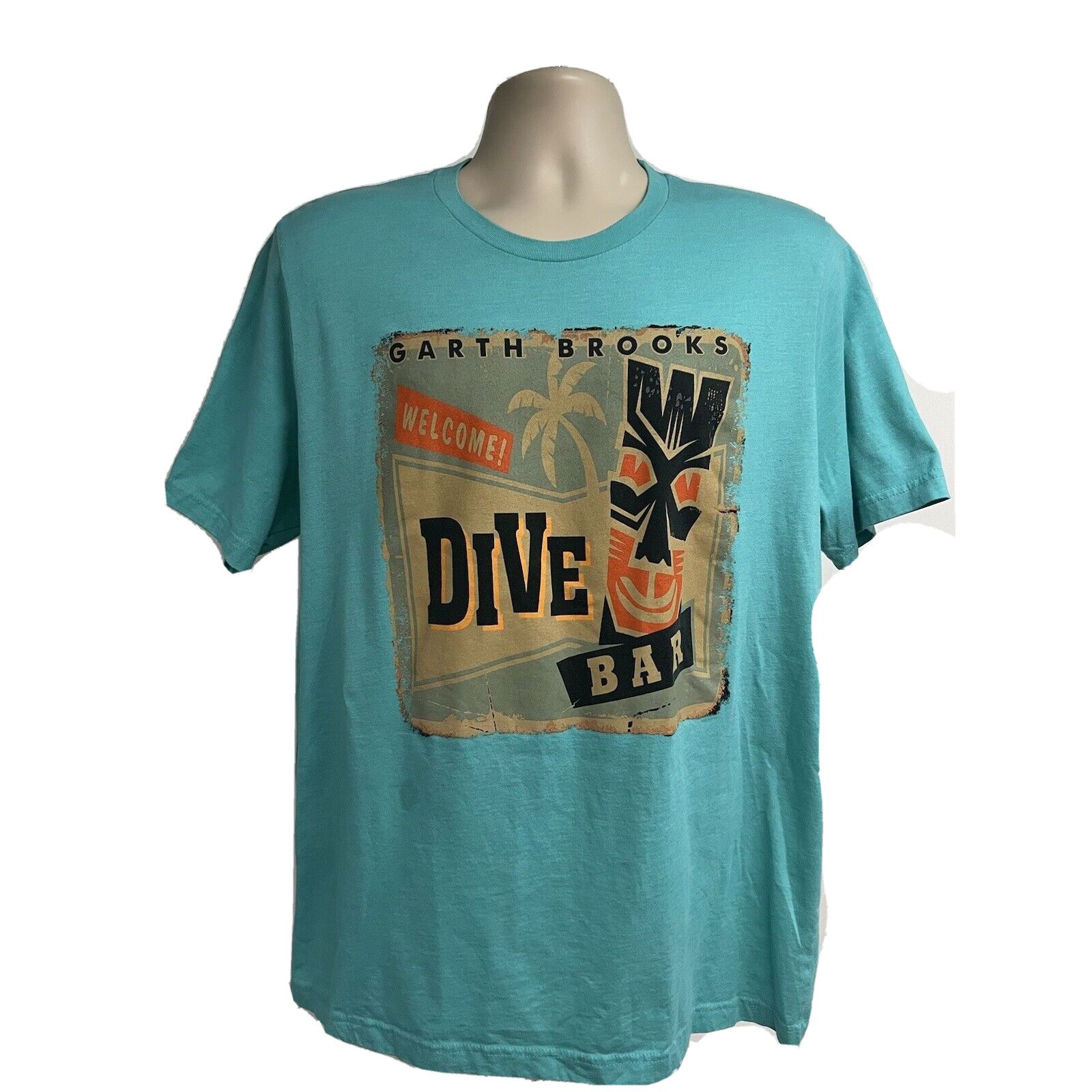 Canvas Garth Brooks Tiki Dive Bar Blue Graphic TEE XL Country Music Size US XL / EU 56 / 4 - 1 Thumbnail