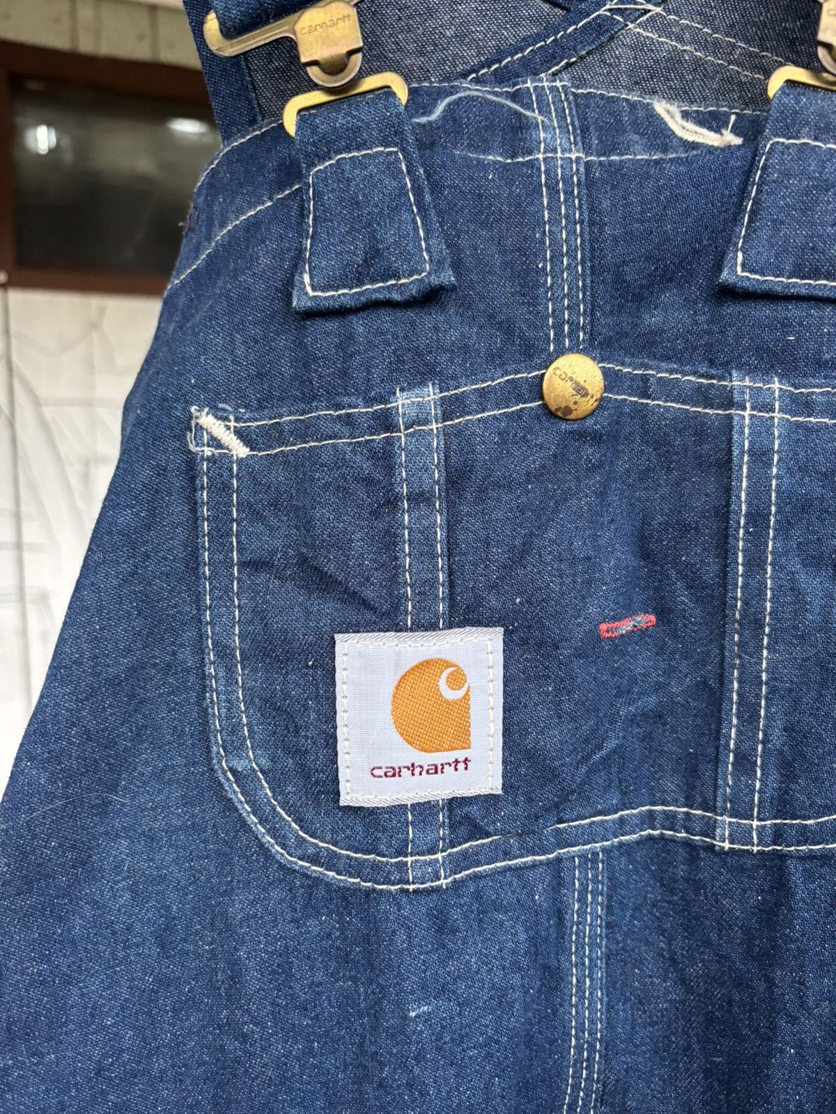 Carhartt × Vintage Vintage 1990’s-1980’s Carhartt Denim Bib Overall Size 28x32 Size US S / EU 44-46 / 1 - 5 Thumbnail