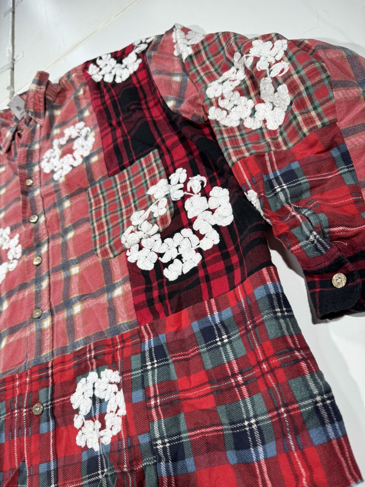 DENIM TEARS × READYMADE Readymade x Denim Tears Check Long Sleeve Shirt Sz XXL Size US XXL / EU 58 / 5 - 4 Thumbnail