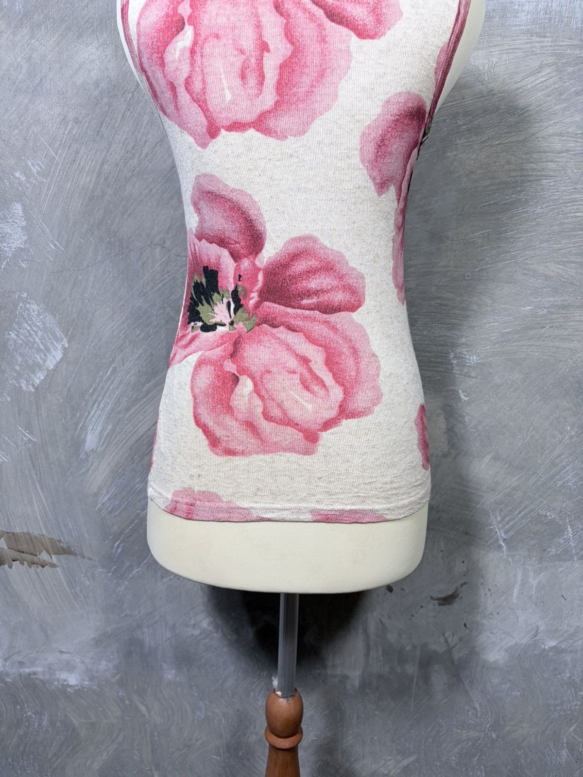 Japanese Brand Y2K Clef De Sol Women Rose Pattern Tanktop Size S / US 4 / IT 40 - 7 Thumbnail