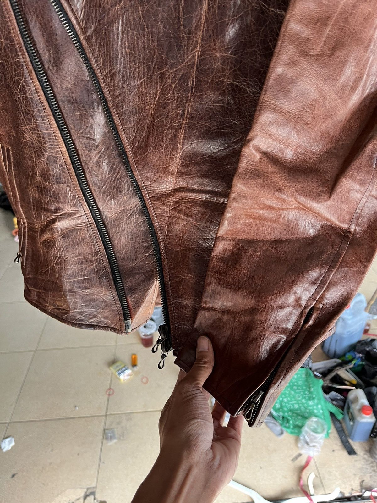 Backbone × Isamu Katayama Backlash Backbone horse hide rider leather jacket Size US S / EU 44-46 / 1 - 5 Thumbnail