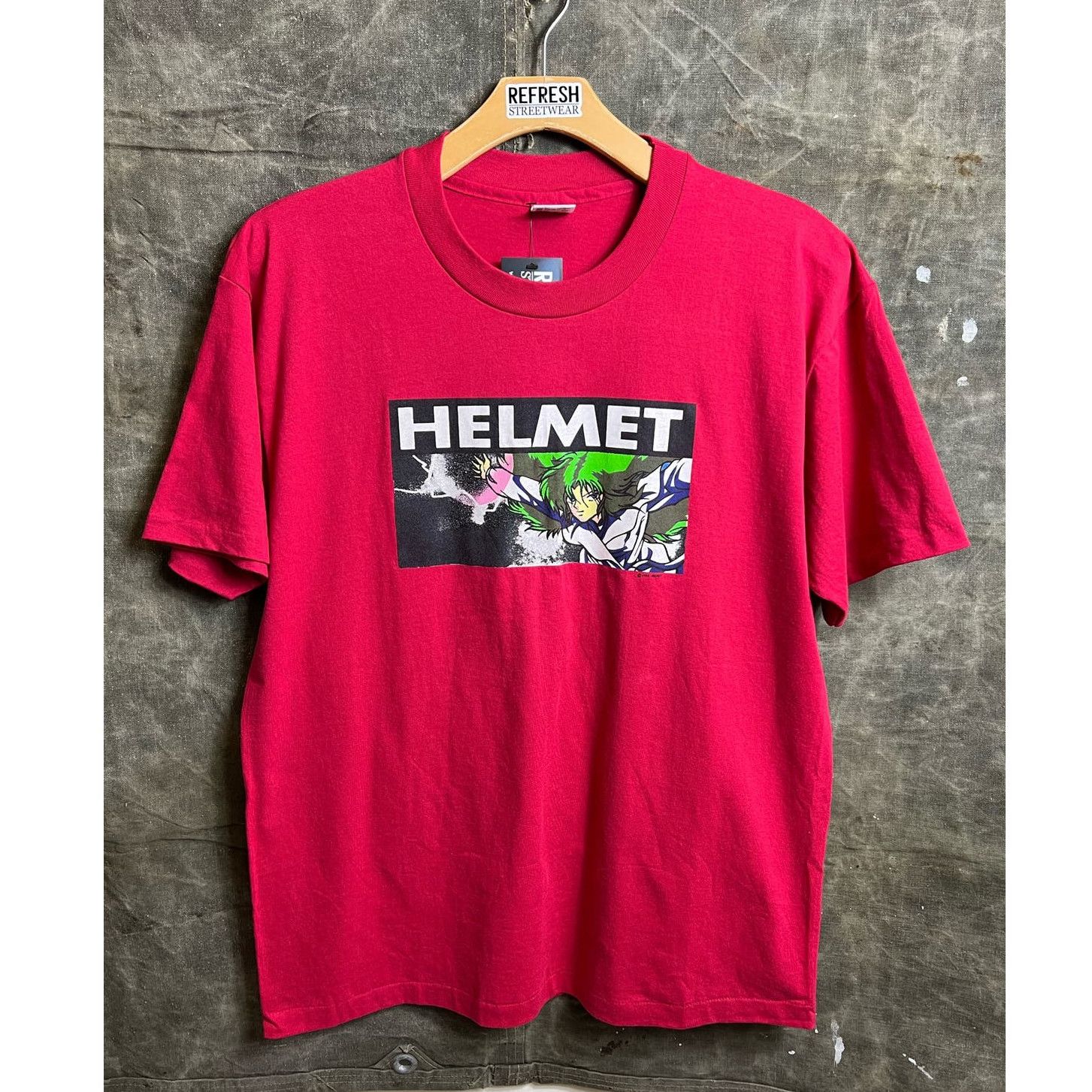 image of Vintage 1990S Helmet Metal Band Tee Birdhouse Project XL in Red, Men's