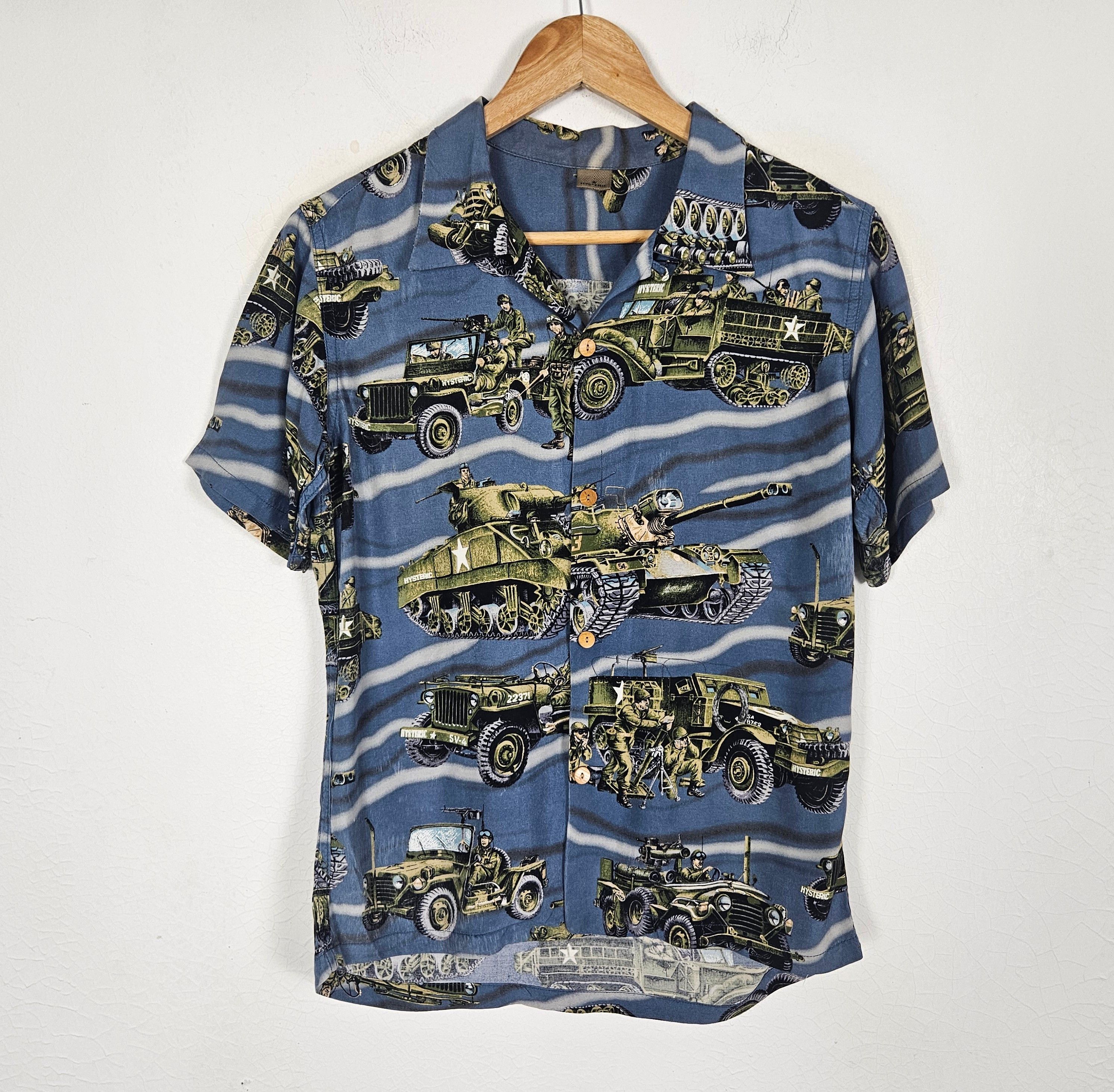 Hysteric Glamour Hysteric Glamour Army troop War Rayon Aloha Shirt Size US M / EU 48-50 / 2 - 3 Thumbnail