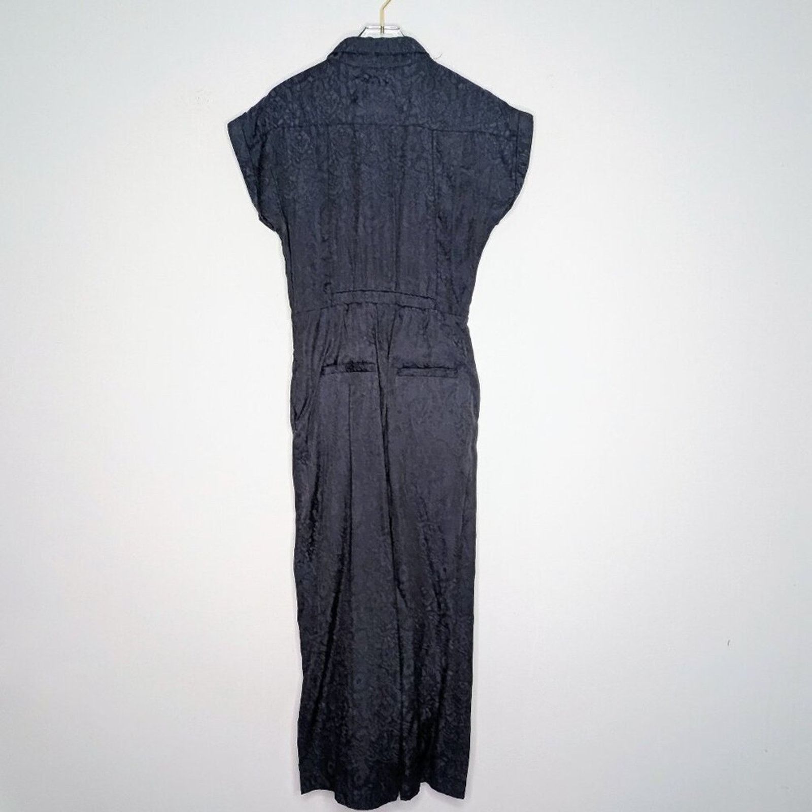 Anthropologie Anthropologie Ettitwa Navy Blue Floral Print Jumpsuit Size 2 Size 26" / US 2 / IT 38 - 2 Thumbnail