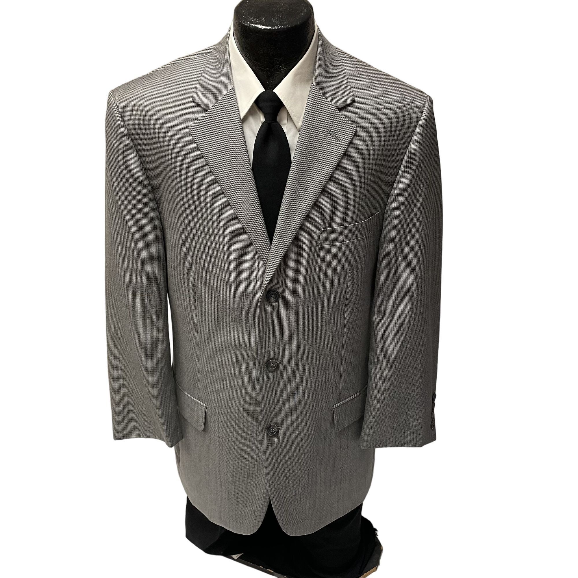 Other Gianfranco RUFFINI SILVER Sport Coat Check Jacket 3 Btn Size 42L - 1 Thumbnail