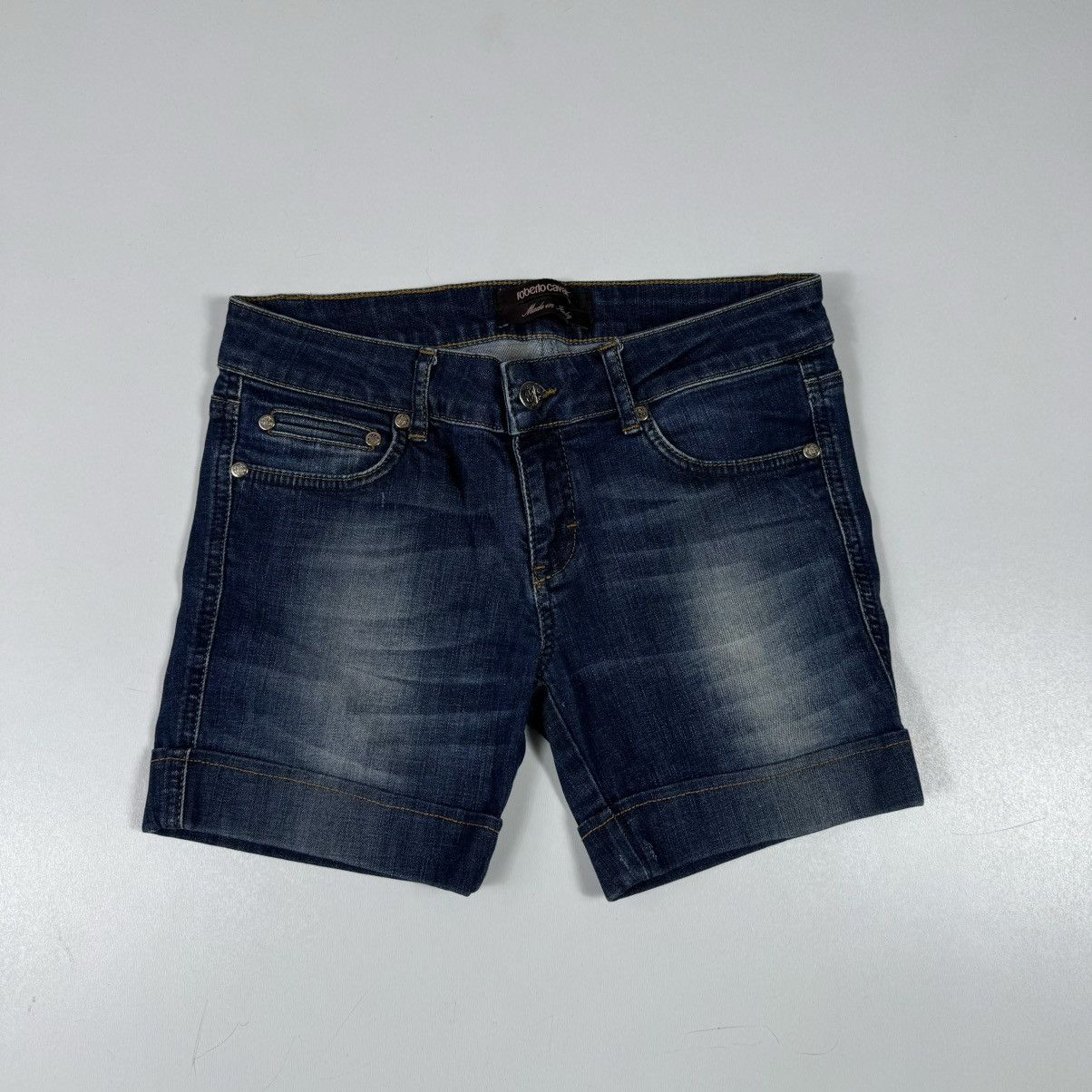 Roberto Cavalli × Vintage vintage 90s roberto cavalli short big logo justcavalli Size 30" / US 8 / IT 44 - 4 Thumbnail