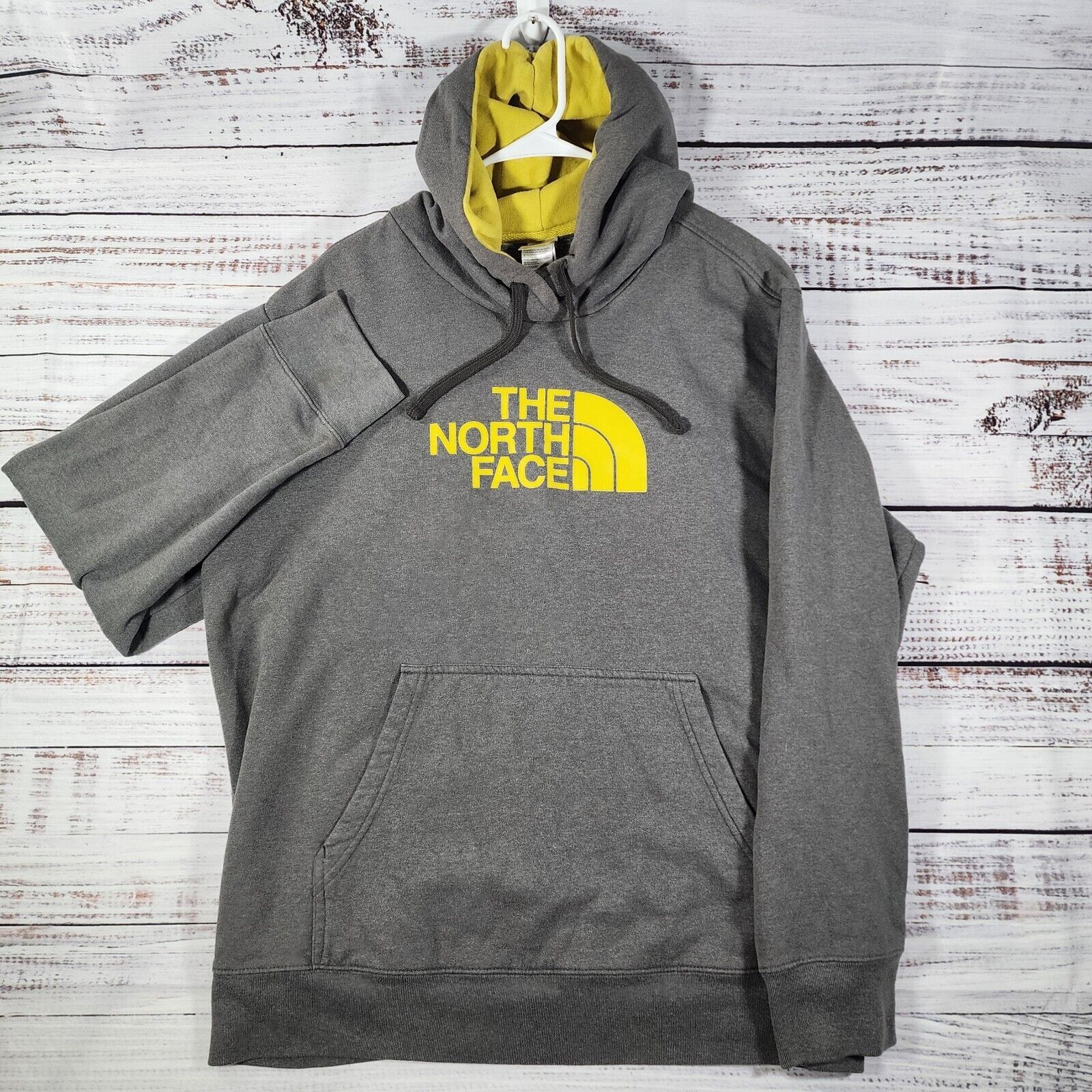 The North Face The North Face Big Logo Yellow/Grey Mens Hoodie Hooded 2XL Size US XXL / EU 58 / 5 - 1 Thumbnail