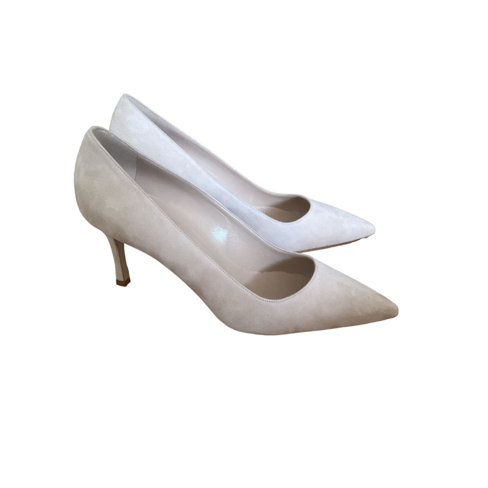Manolo Blahnik NEW Manolo Blahnik Light Beige Suede Pointed Toe Pumps Sz 40 Size US 10 / IT 40 - 3 Thumbnail