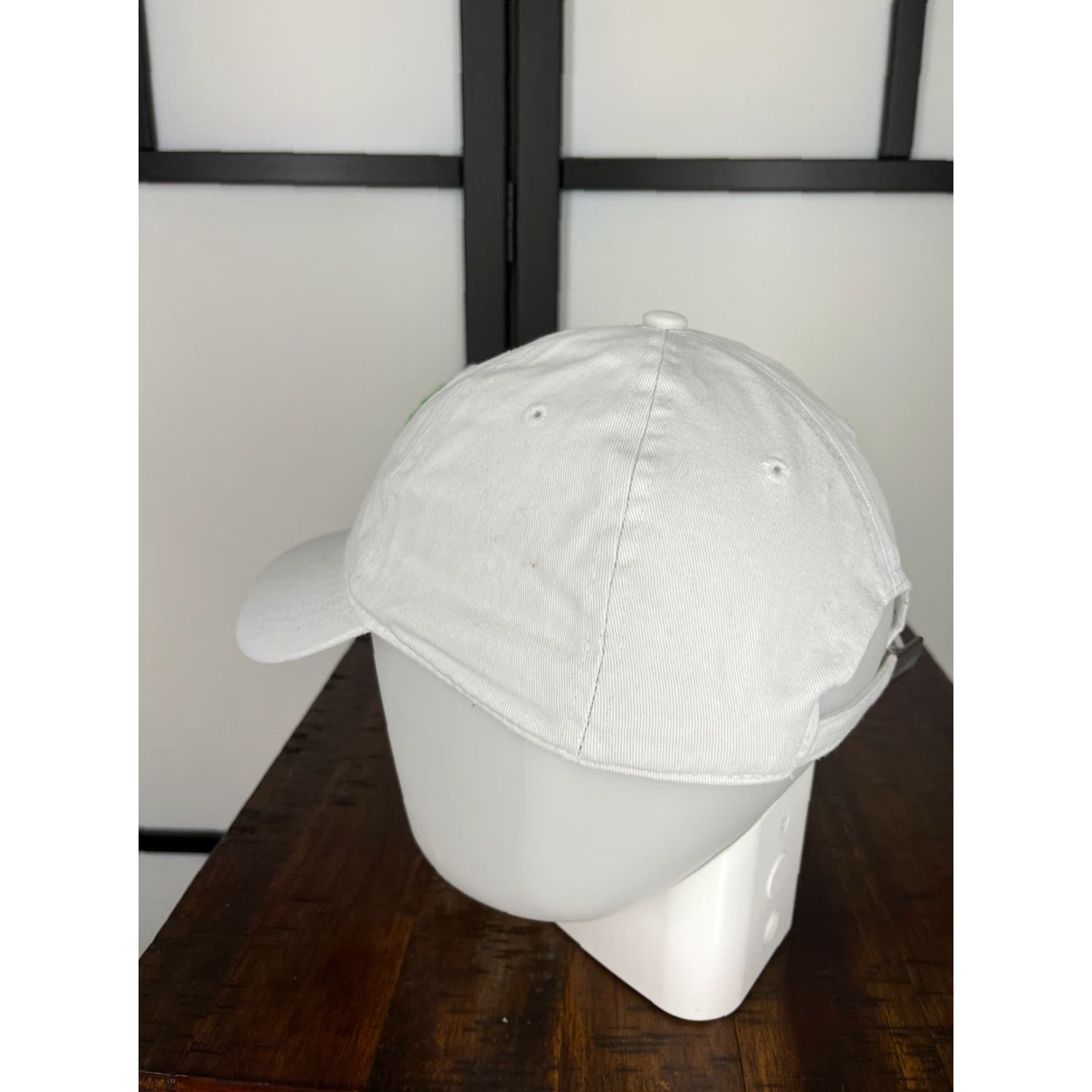 Vintage Drunk Elephant Hat Adult One Size White Green Cotton Poly Patch Strap Back Size ONE SIZE - 5 Thumbnail