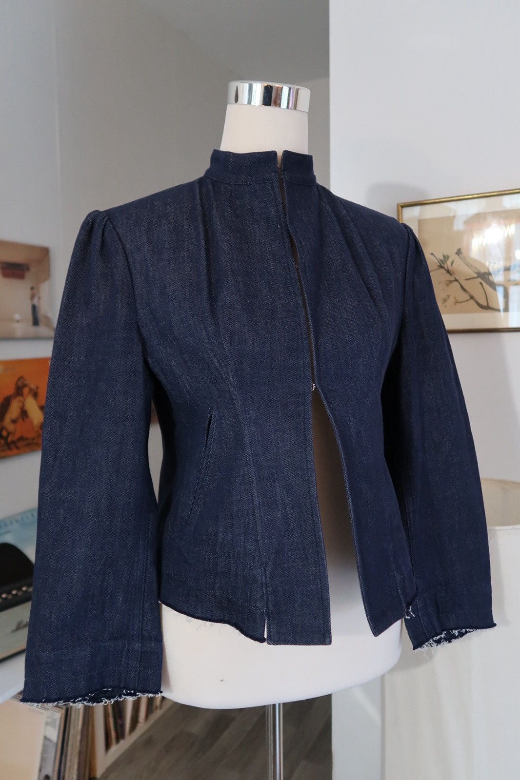 Yohji Yamamoto Raw denim Yohji Yamamoto jacket with mandarin collar Size 38R - 11 Thumbnail