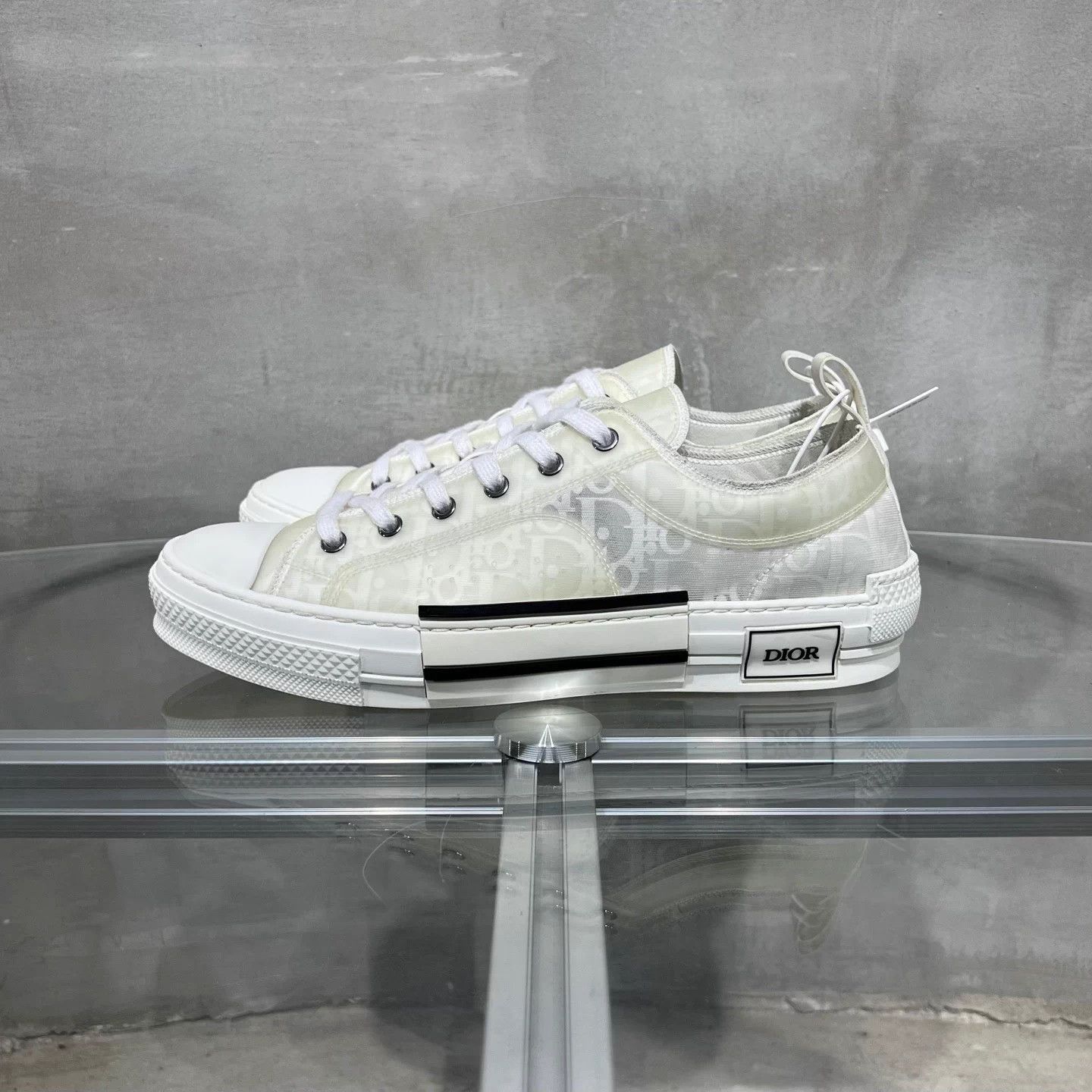 Dior Dior B23 Oblique Print White Sneakers EUR 43 Size US 10 / EU 43 - 3 Thumbnail