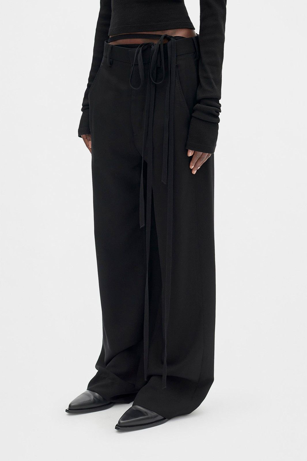 Ann Demeulemeester Belinda Wide Leg Pants Size 26" / US 2 / IT 38 - 2 Thumbnail