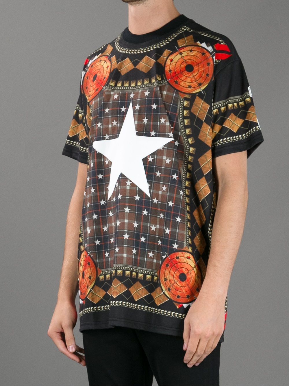 Givenchy Black Target Star Oversized T-Shirt Size US S / EU 44-46 / 1 - 4 Thumbnail