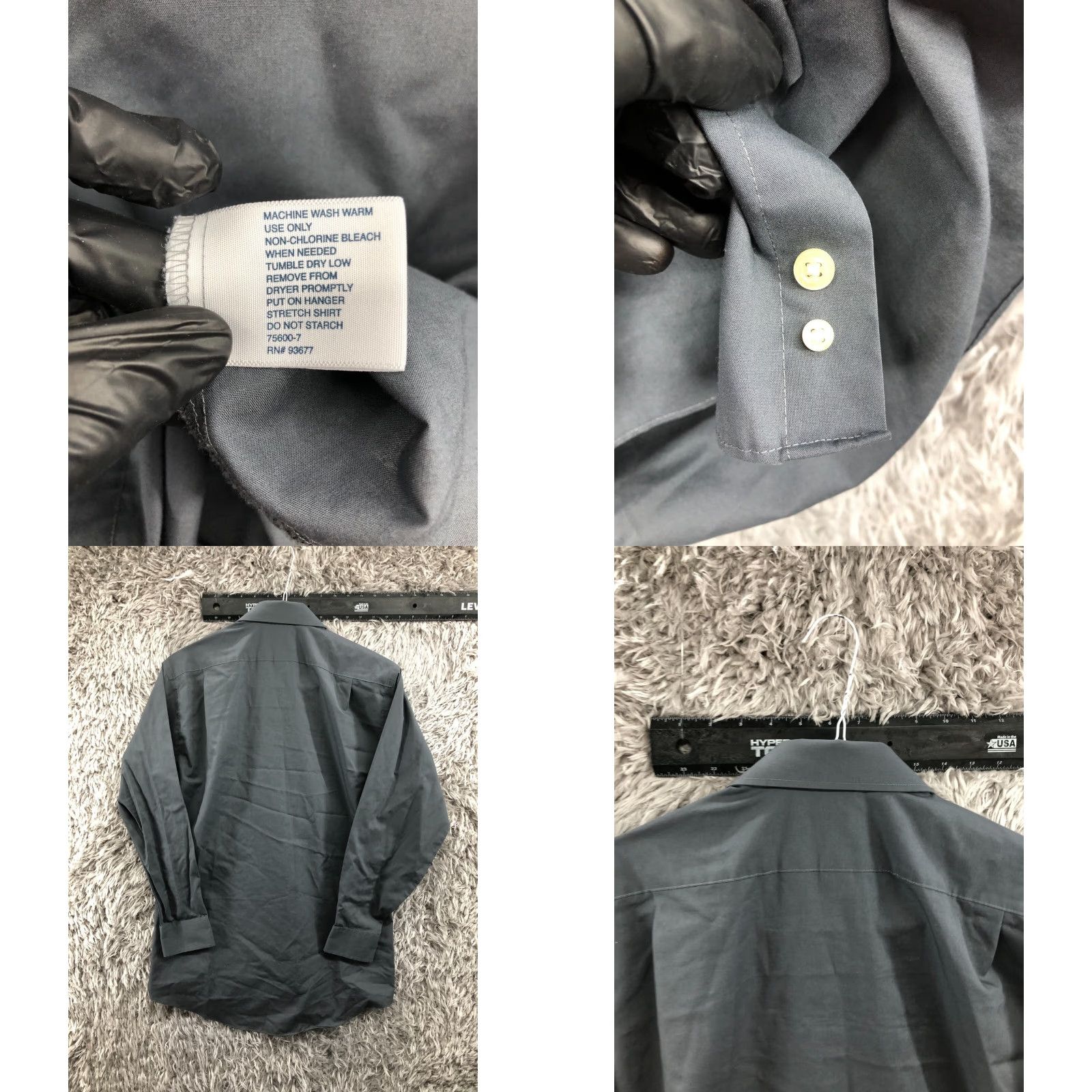 Stafford **Stafford Mens Regular Fit Long Sleeve Gray Spread Collar Button-Up** User: Stafford Mens Regular Fit Long Sleeve Gray Spread Collar Button-Up Size US L / EU 52-54 / 3 - 8 Thumbnail