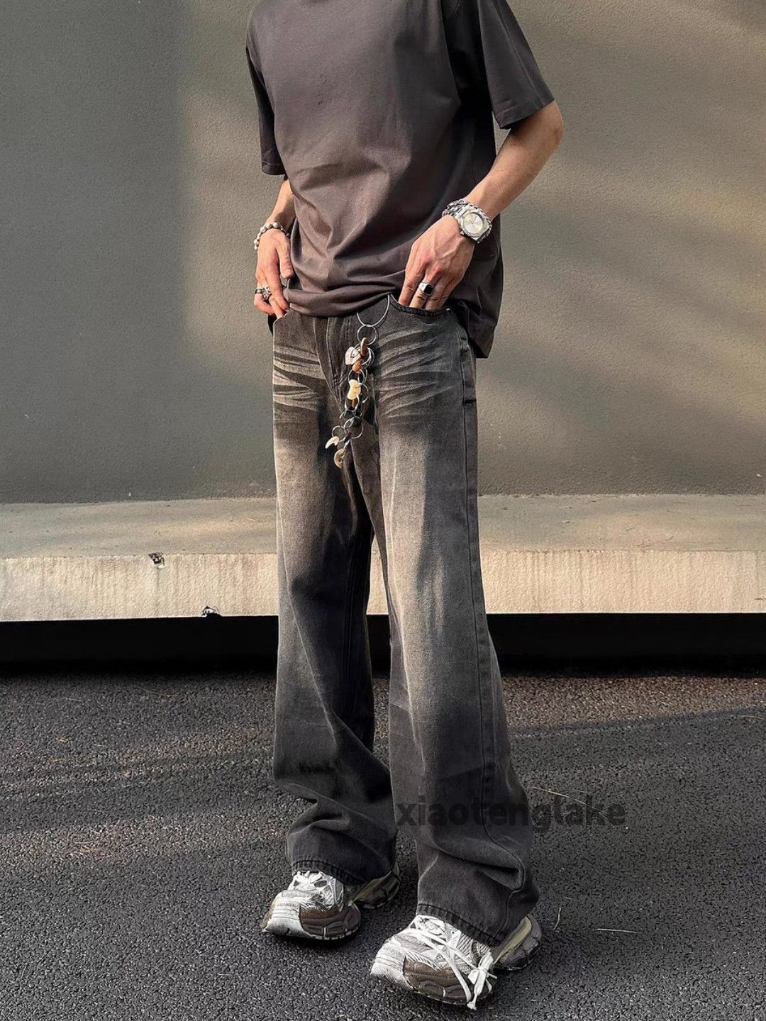Jean × Vintage washed faded cleanfit yuppie loose baggy jeans Size US 32 / EU 48 - 6 Thumbnail