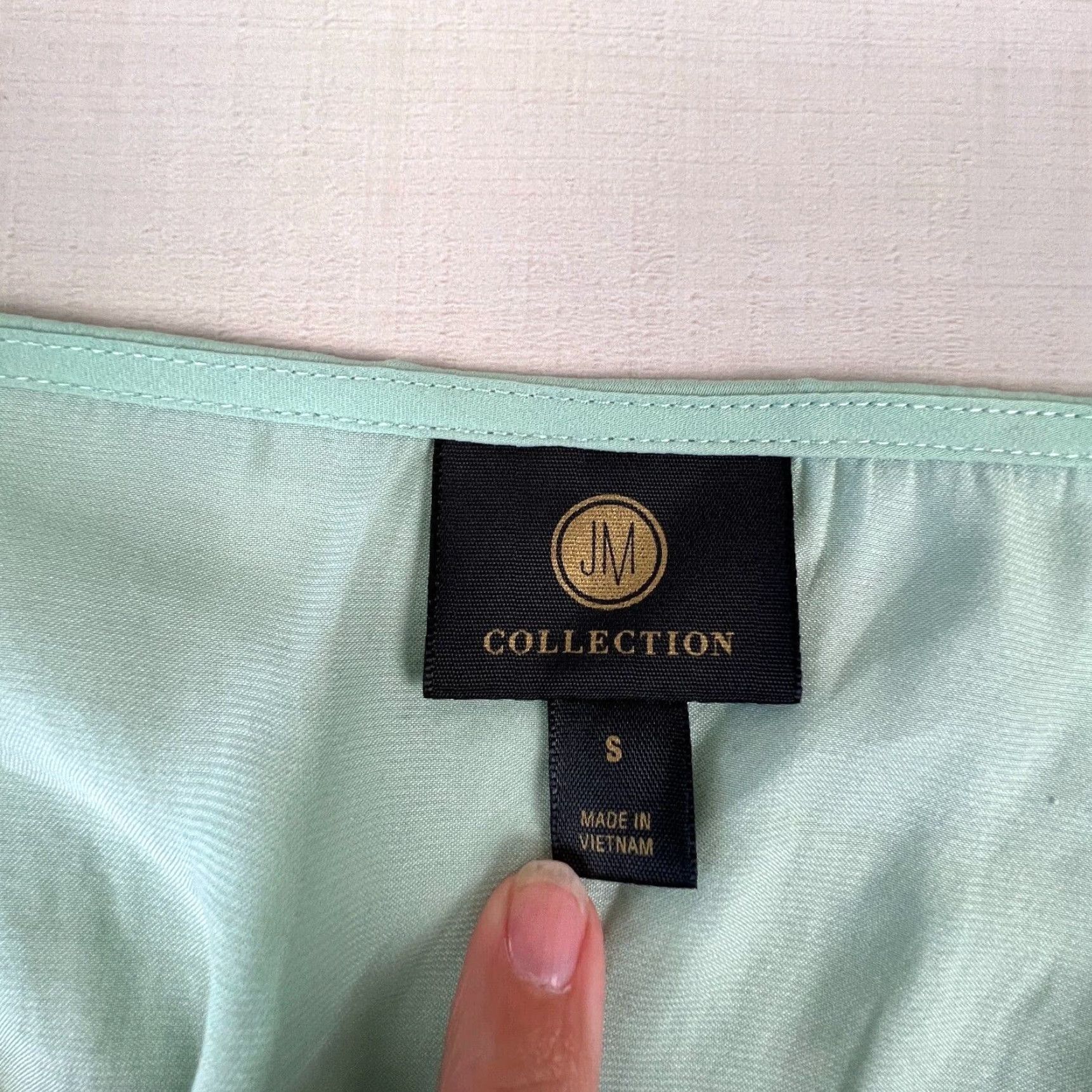 JM Collection JM Collection Women's Green Balloon Sleeve Blouse Long Sleeve Small Size S / US 4 / IT 40 - 3 Thumbnail