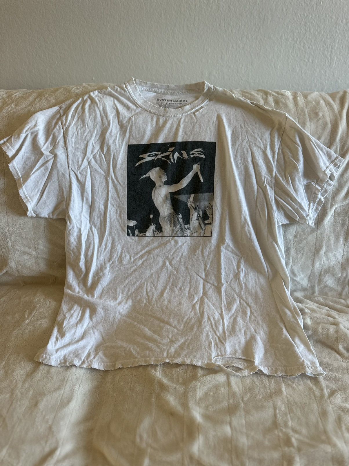 Other XXXTentacion Skins Album Cover Distressed White Tee Size XL Size US XL / EU 56 / 4 - 1 Thumbnail