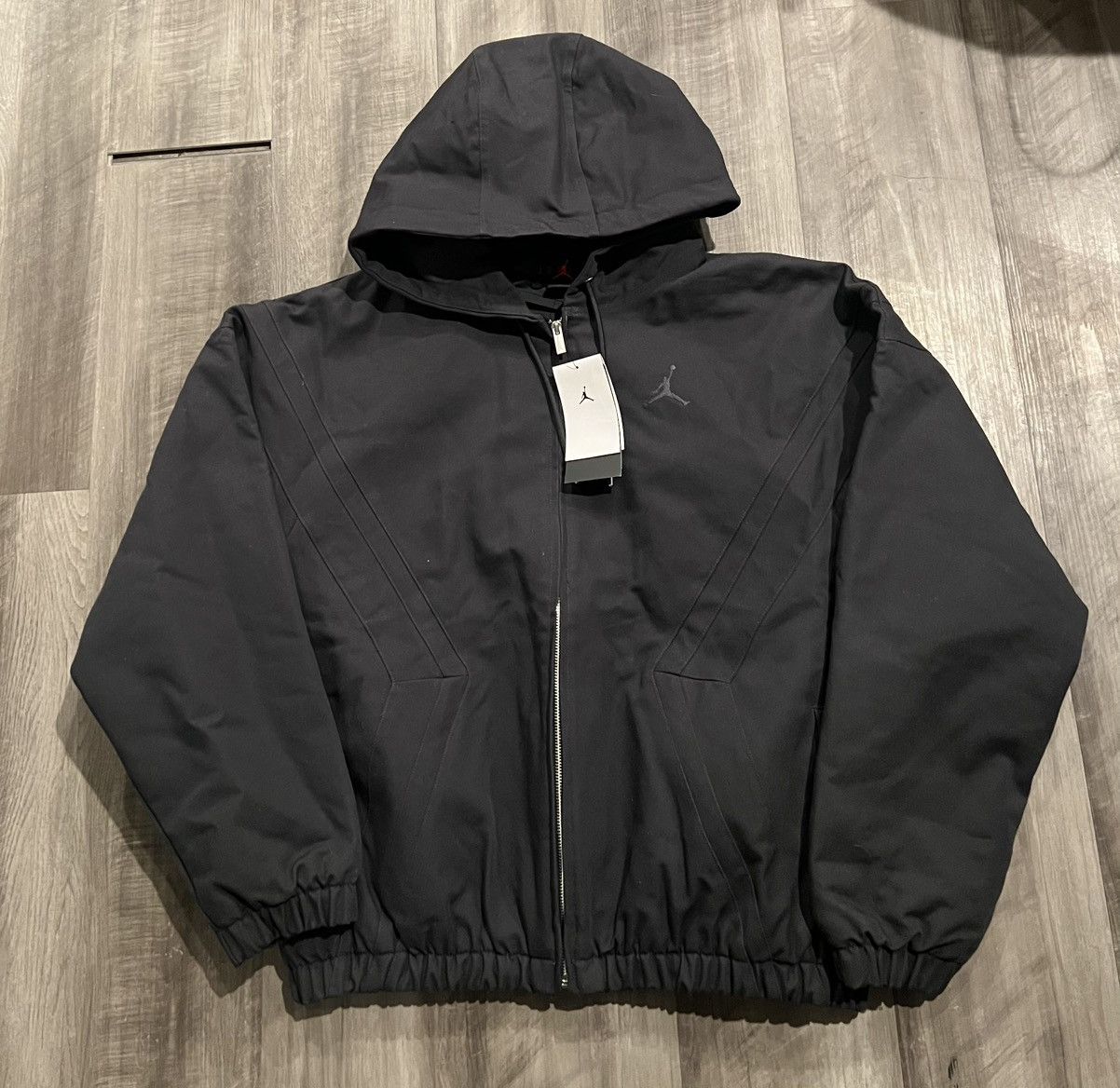 Size M Mens Nike Jordan Flight Draft Jacket Off Noir/Black
