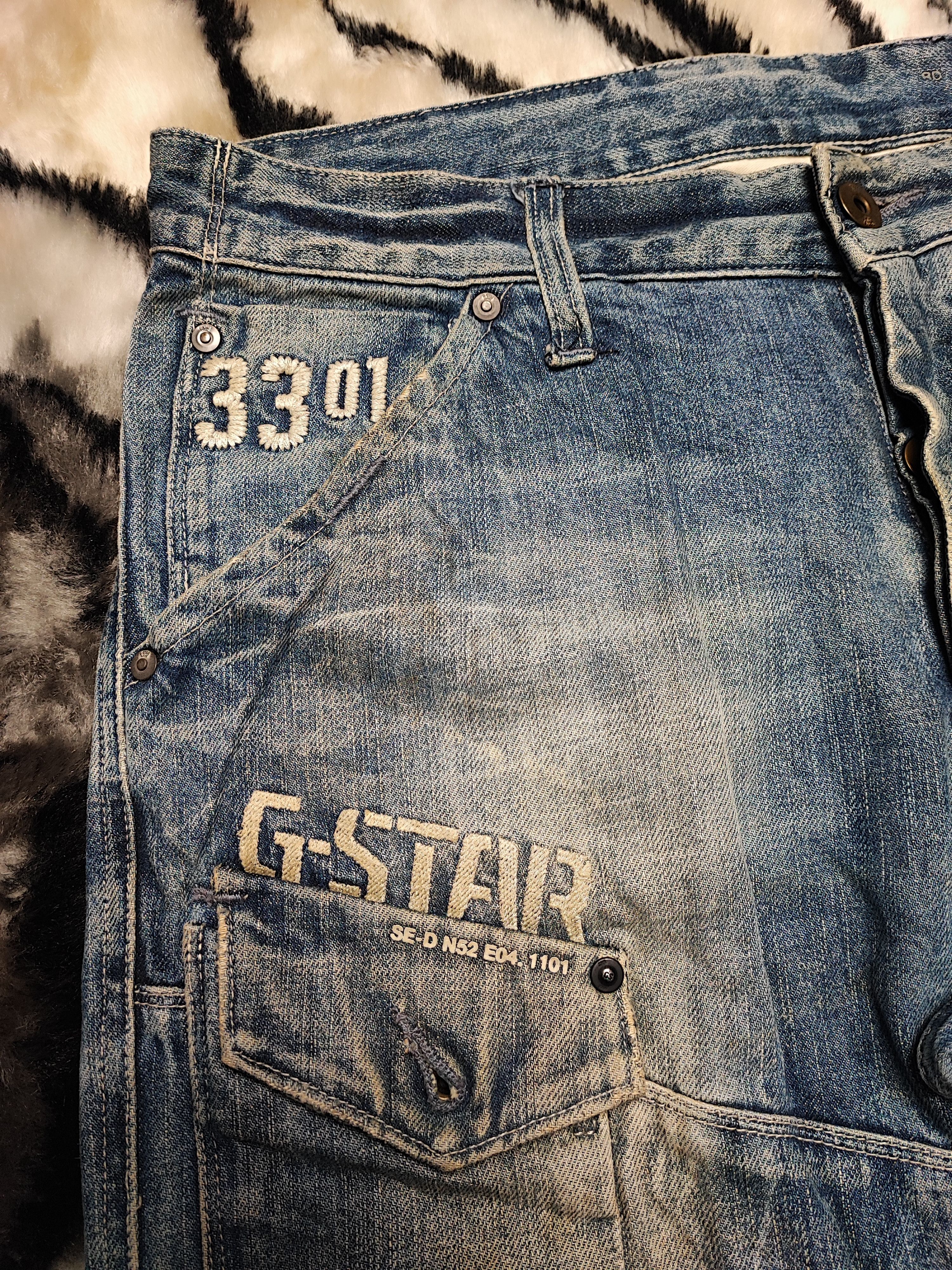 G-Star Distress Jeans by G Star Raw Cargo Biker 34x32 Size US 34 / EU 50 - 9 Thumbnail
