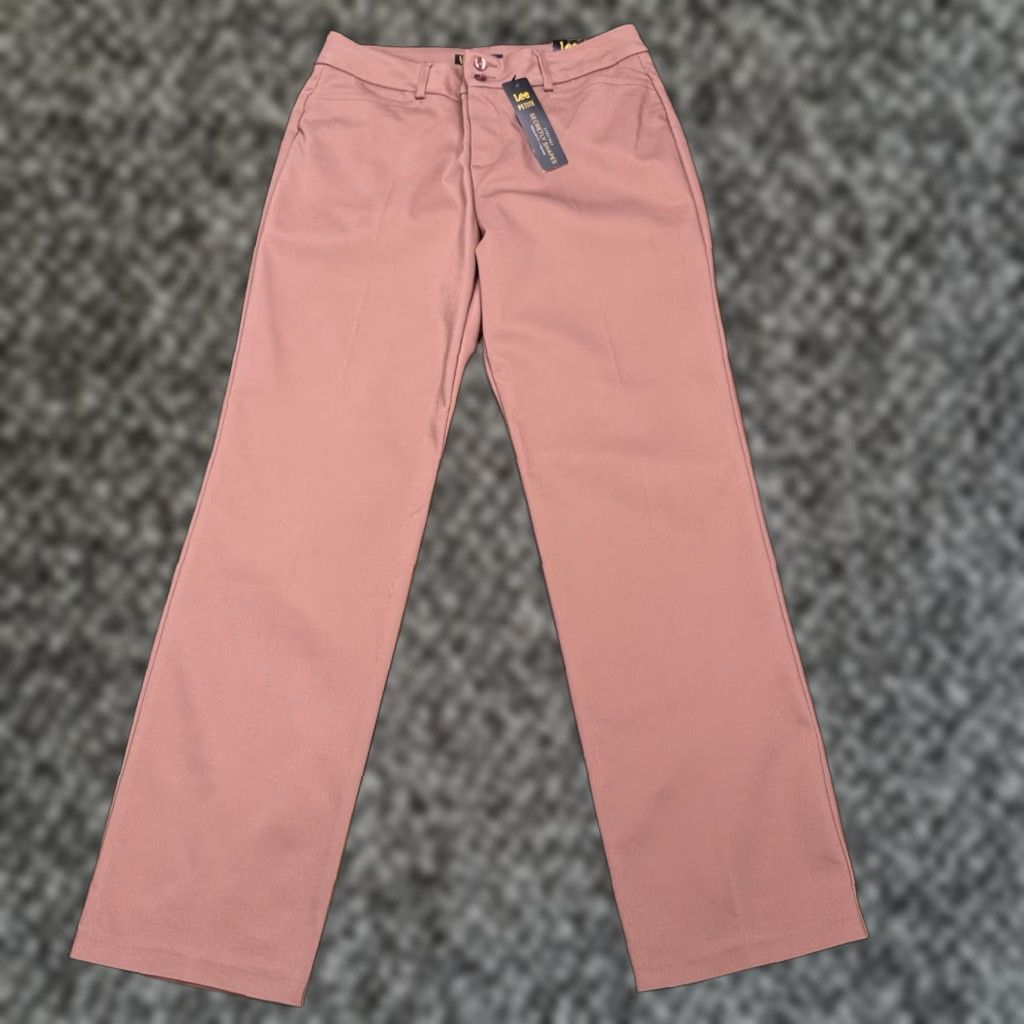 Lee Lee Regular Fit Straight Leg Pants 10P Petite Cognac Mid Rise Stretch Workwear Casual Travel Women's Pants Size 32" / US 10 / IT 46 - 1 Thumbnail