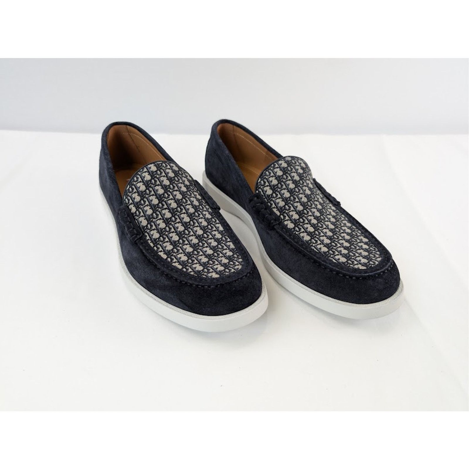Dior o1rshd1 Granville Clean Smooth Loafer Boots in Blue / Beige Size US 12 / EU 45 - 6 Thumbnail