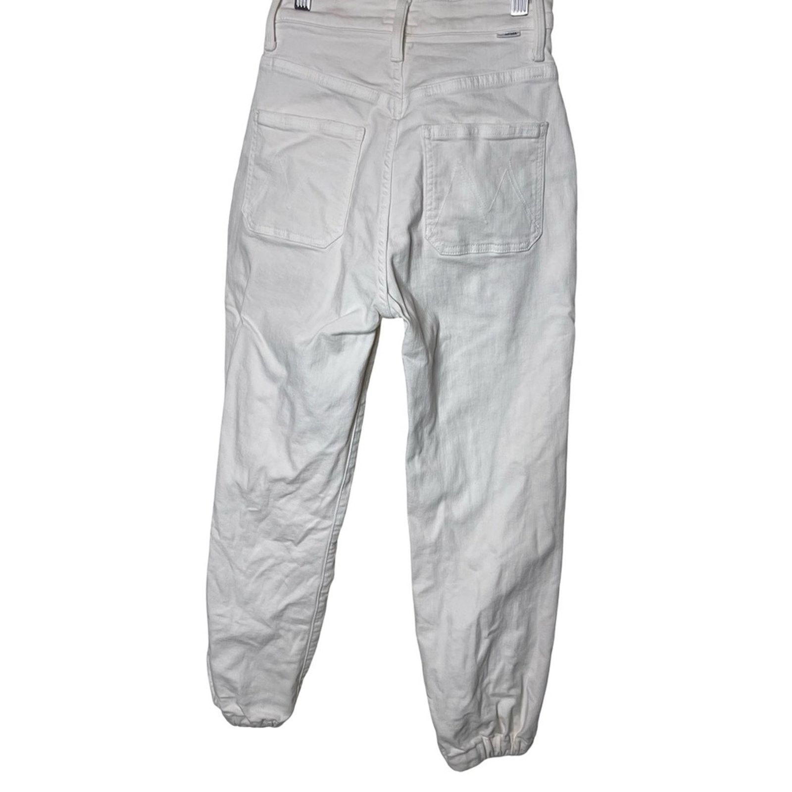 MOTHER MOTHER Denim The Wrapper Patch Springy Ankle in Cream Puffs Size 24" / US 00 / IT 34 - 4 Thumbnail