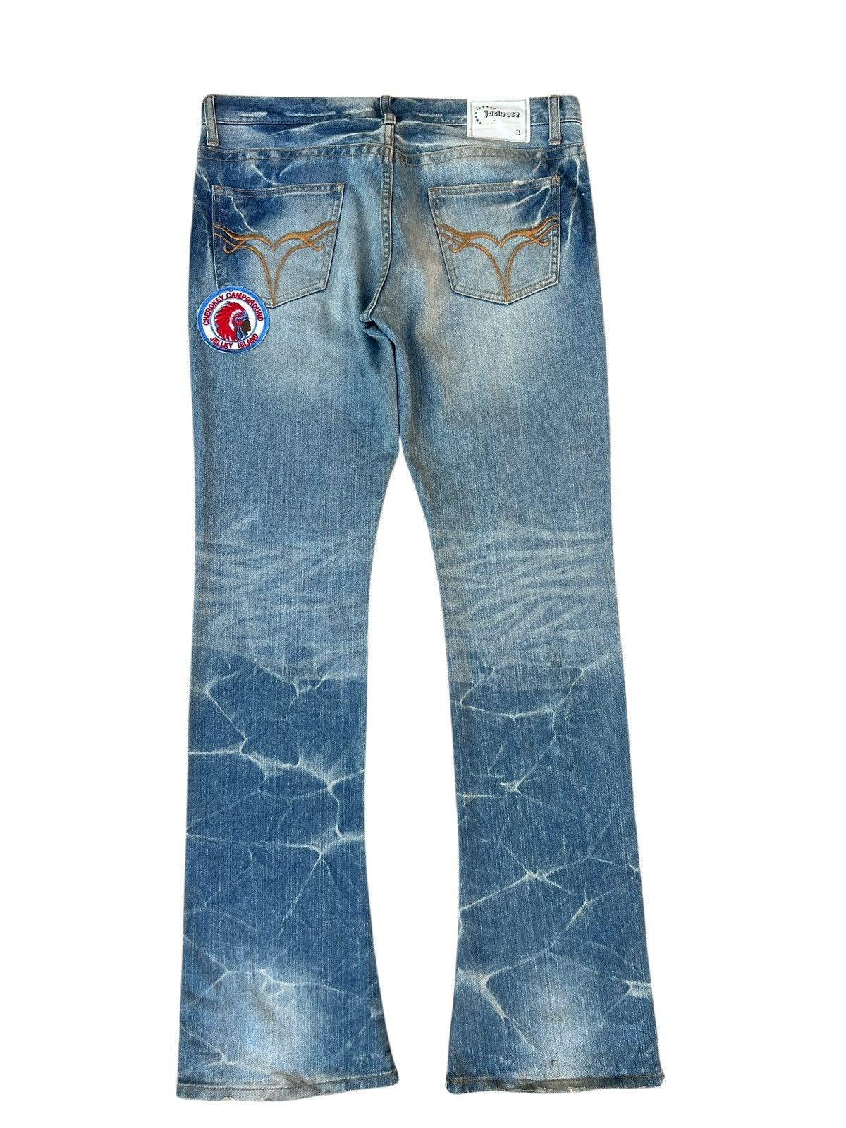 JACKROSE Jackrose Japan Mud Denim Patches Bootcut Jeans Flare Size US 33 - 15 Thumbnail