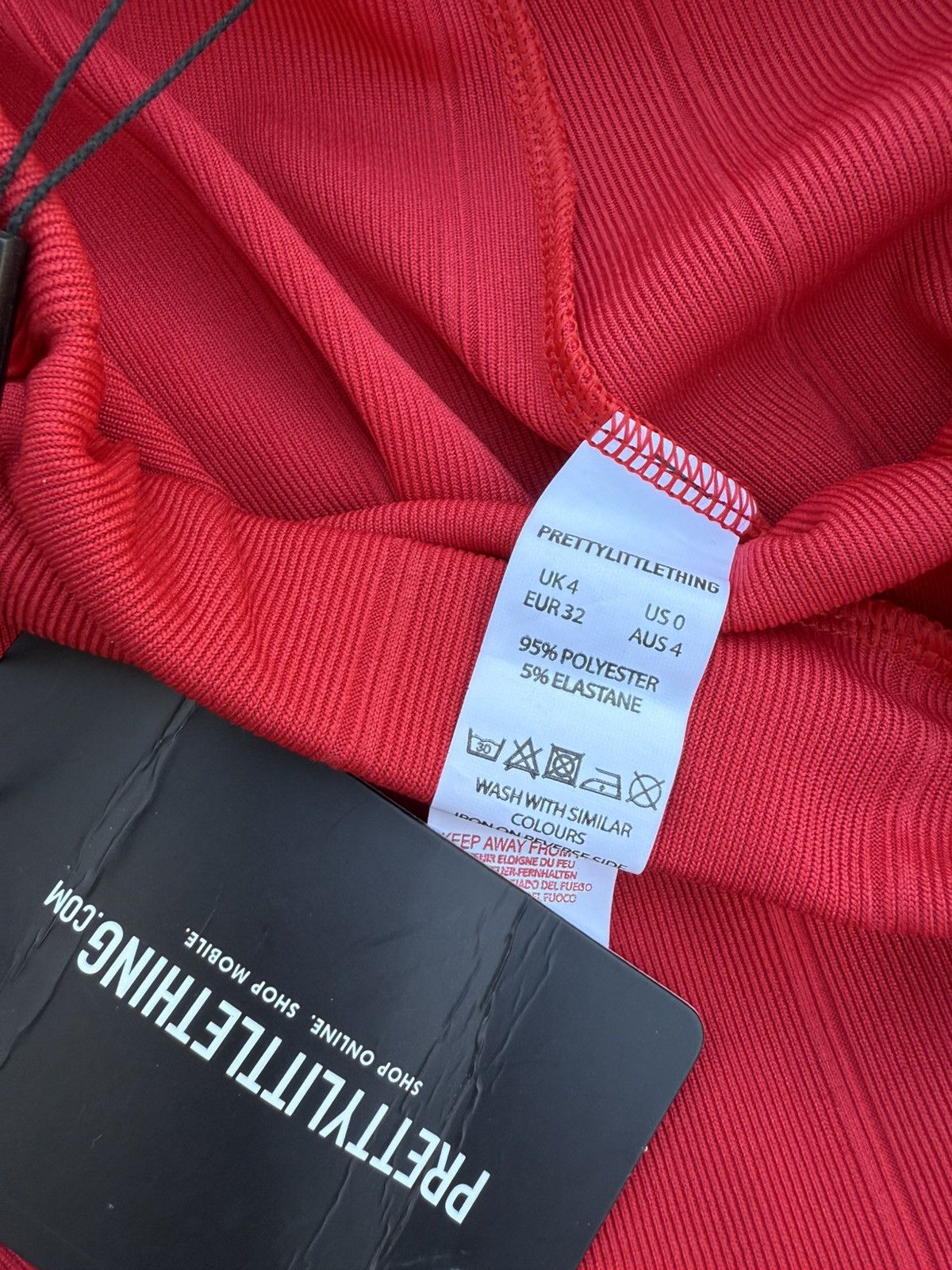 PrettyLittleThing Pretty Little Thing Red Flared Trousers Pants High Waist Size 25" / US 0 / IT 36 - 10 Thumbnail