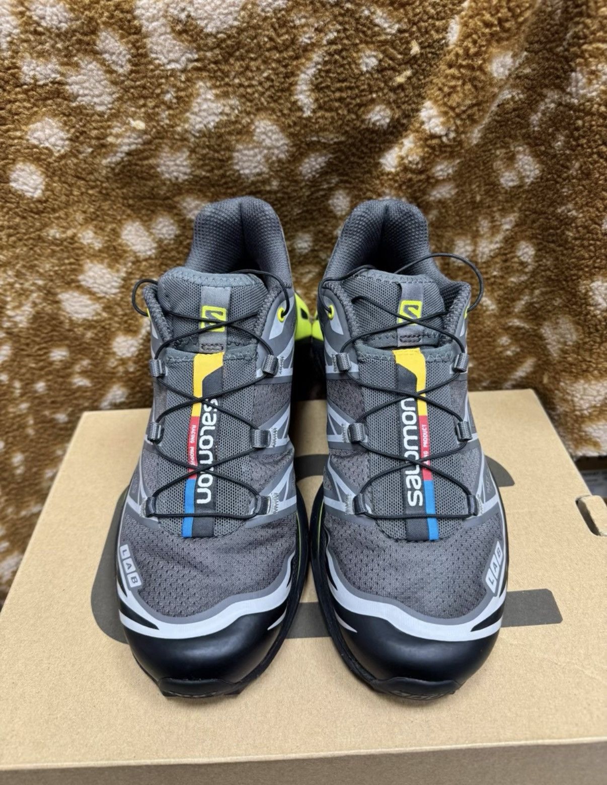Salomon Salomon XT-6 416870, Black & Fluorescent Green K37 Size US 8.5 / IT 38.5 - 2 Thumbnail