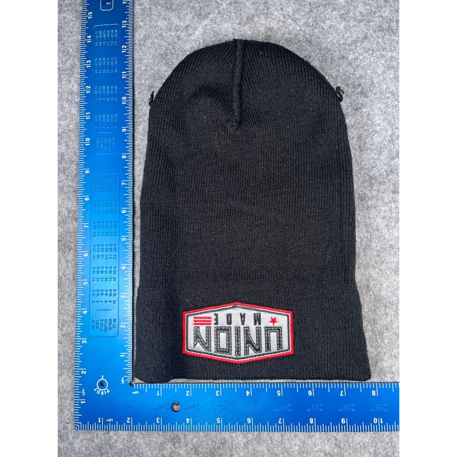 Vintage VINTAGE? No, Actually: Union Made Beanie Toque Adult One Size Black Knit 100% Acrylic Made USA Size ONE SIZE - 5 Thumbnail