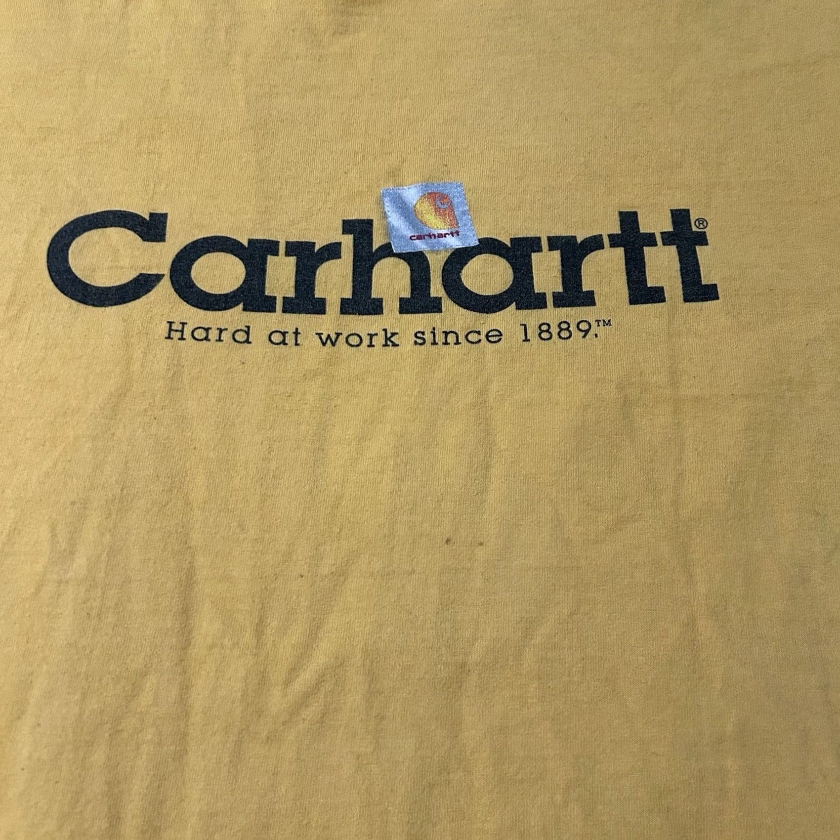 Carhartt VINTAGE Carhartt Spellout Shirt Workwear Yellow L Mens T-Shirt Y2K Size Large Size US L / EU 52-54 / 3 - 2 Thumbnail