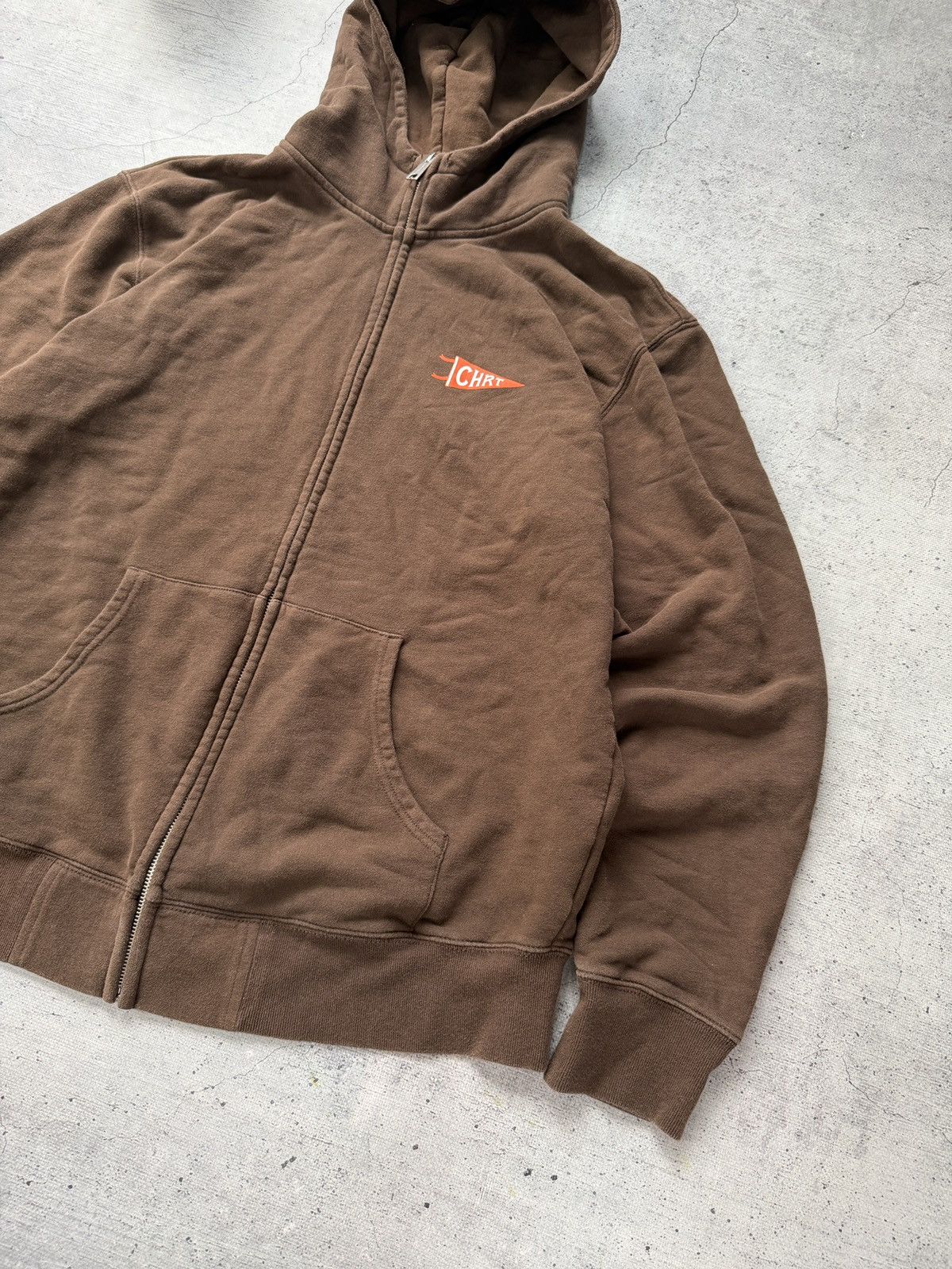 Carhartt Rare Brown Carhartt Zip Hoodie Y2K Sun Faded Vintage Size US XL / EU 56 / 4 - 3 Thumbnail