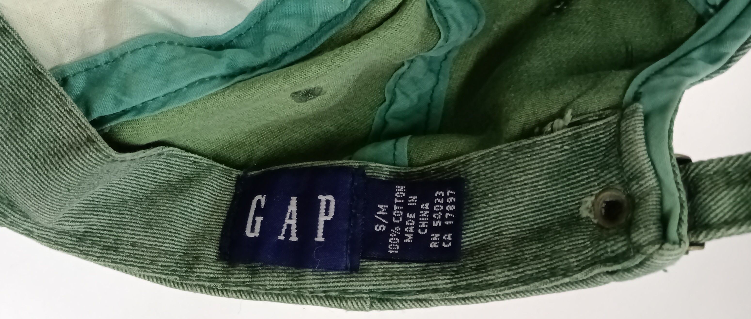 Gap × Vintage vintage GAP green denim camo worwear cap Size ONE SIZE - 5 Thumbnail