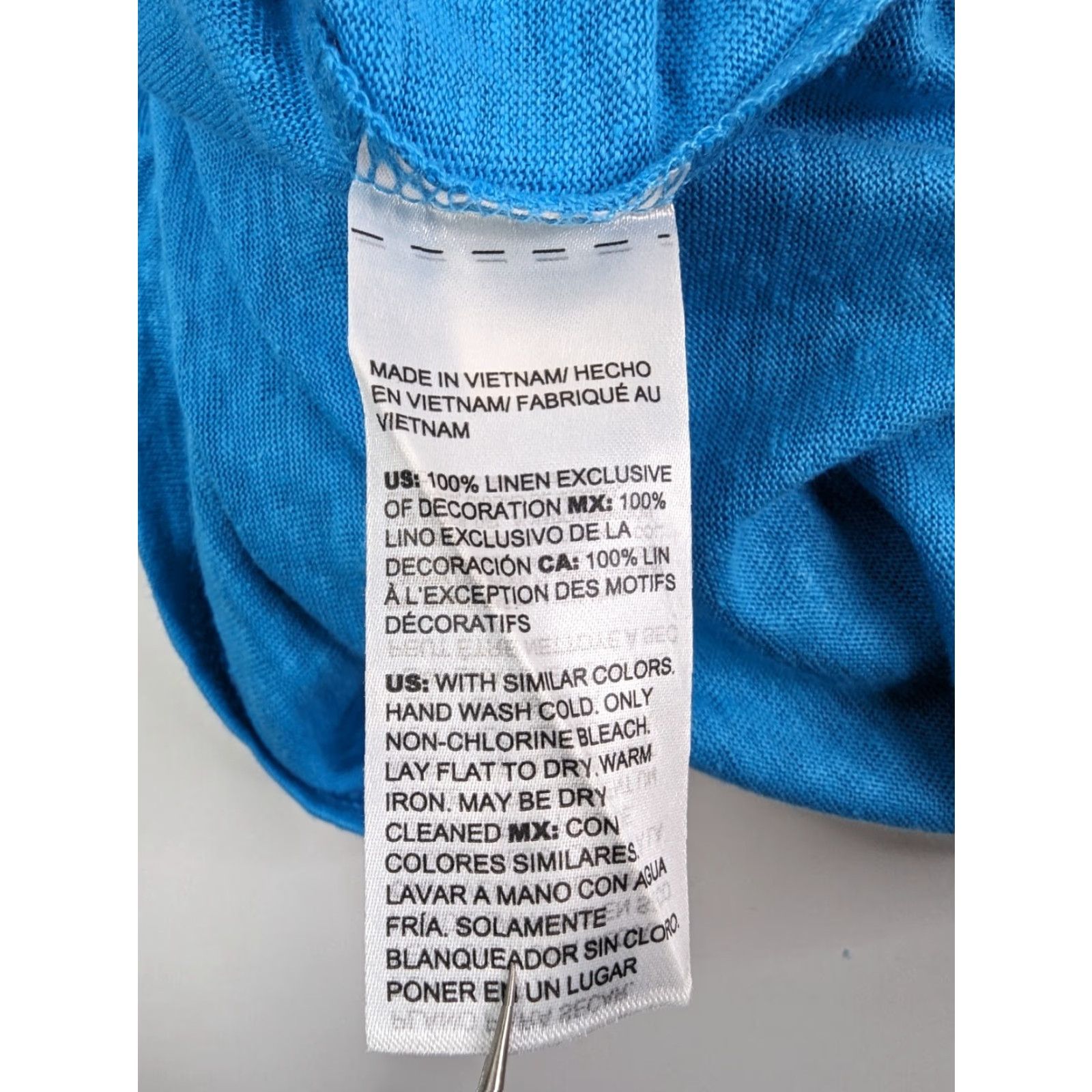 Vintage Chico's Women’s Blue Knit Linen Short Flutter Sleeve Top Sz 0 Small S Knit Linen Flutter Sleeve Shirt Womens Blue 570326950 Size S / US 4 / IT 40 - 6 Thumbnail