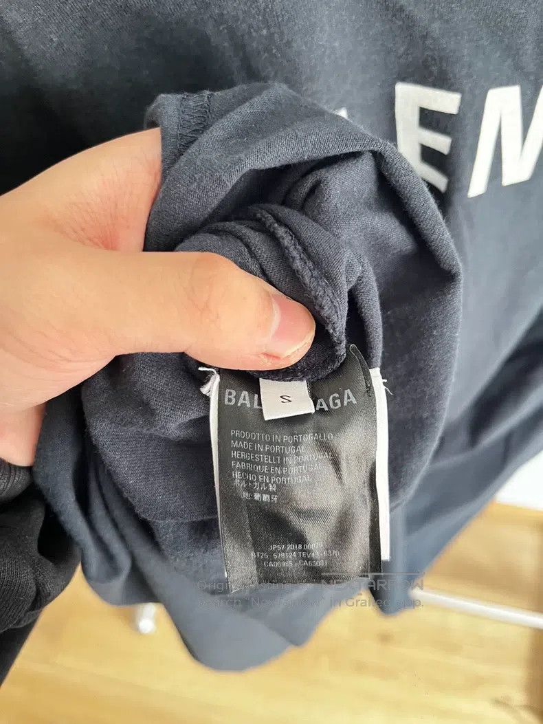 Balenciaga Balenciaga Back logo washed blue short-sleeved Size US S / EU 44-46 / 1 - 3 Thumbnail